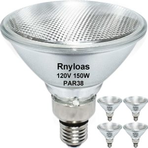 Rnyloas PAR38 – Luz de inundación halógena, paquete de 4 bombillas de inundación de larga vida útil 150 W 120 V PAR38 regulable, bombilla PAR38 de Rnyloas PAR38 – Luz de inundación halógena, paquete de 4 bombillas de inundación de larga vida útil 150 W 120 V PAR38 regulable, bombilla PAR38 de