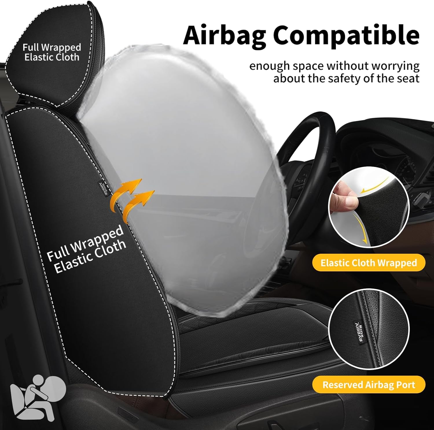 AOMSAZTO Fundas de asiento de automóvil para Mazda CX-5 2013-2024, juego completo de fundas de asiento de automóvil de cuero, protector de asiento