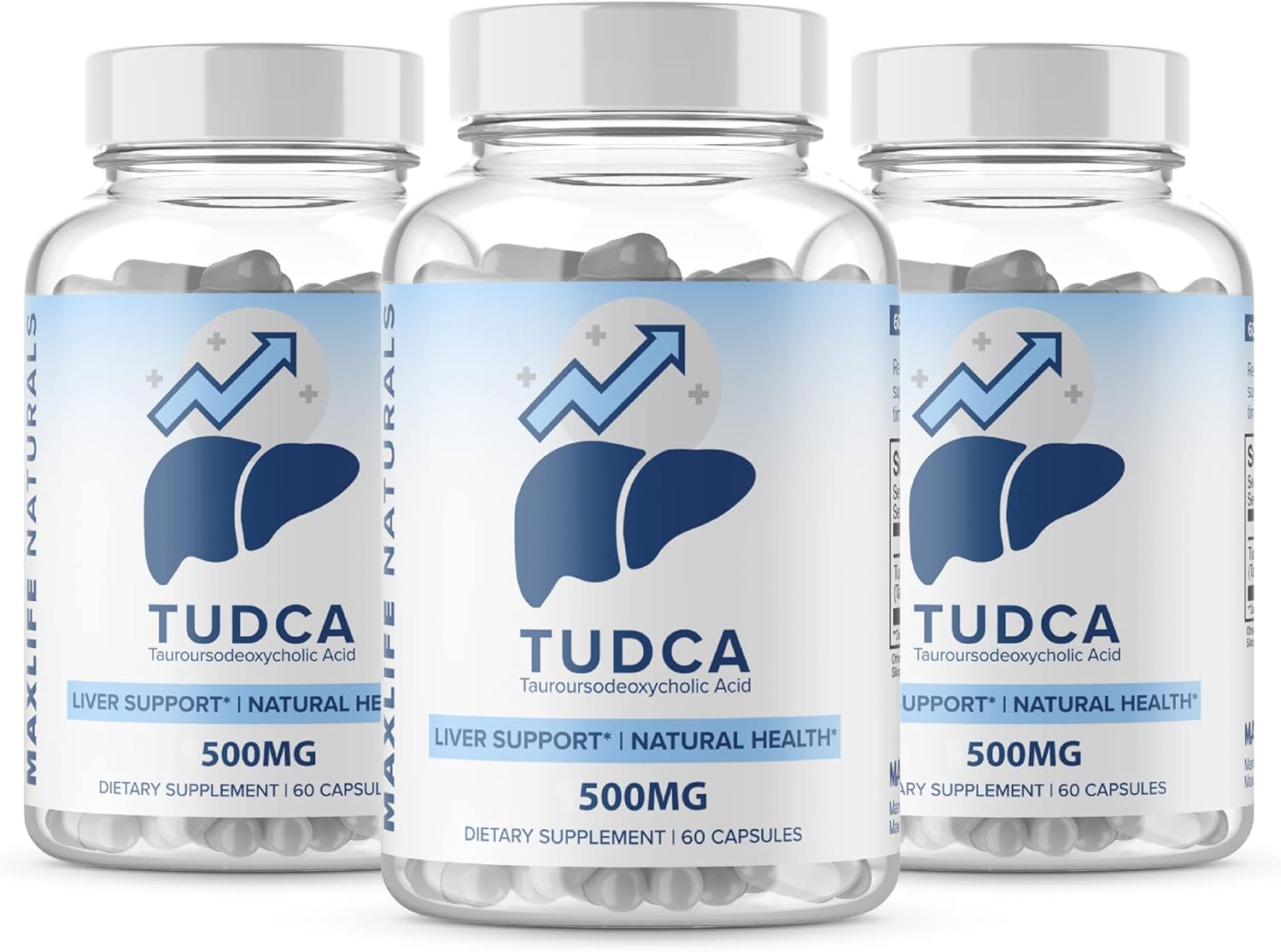 Tudca Suplemento de apoyo hepático de Tudca 500 mg 180 porciones de limpieza hepática Ayuda de rescate hepático Sales biliares  Sal de bilis de
