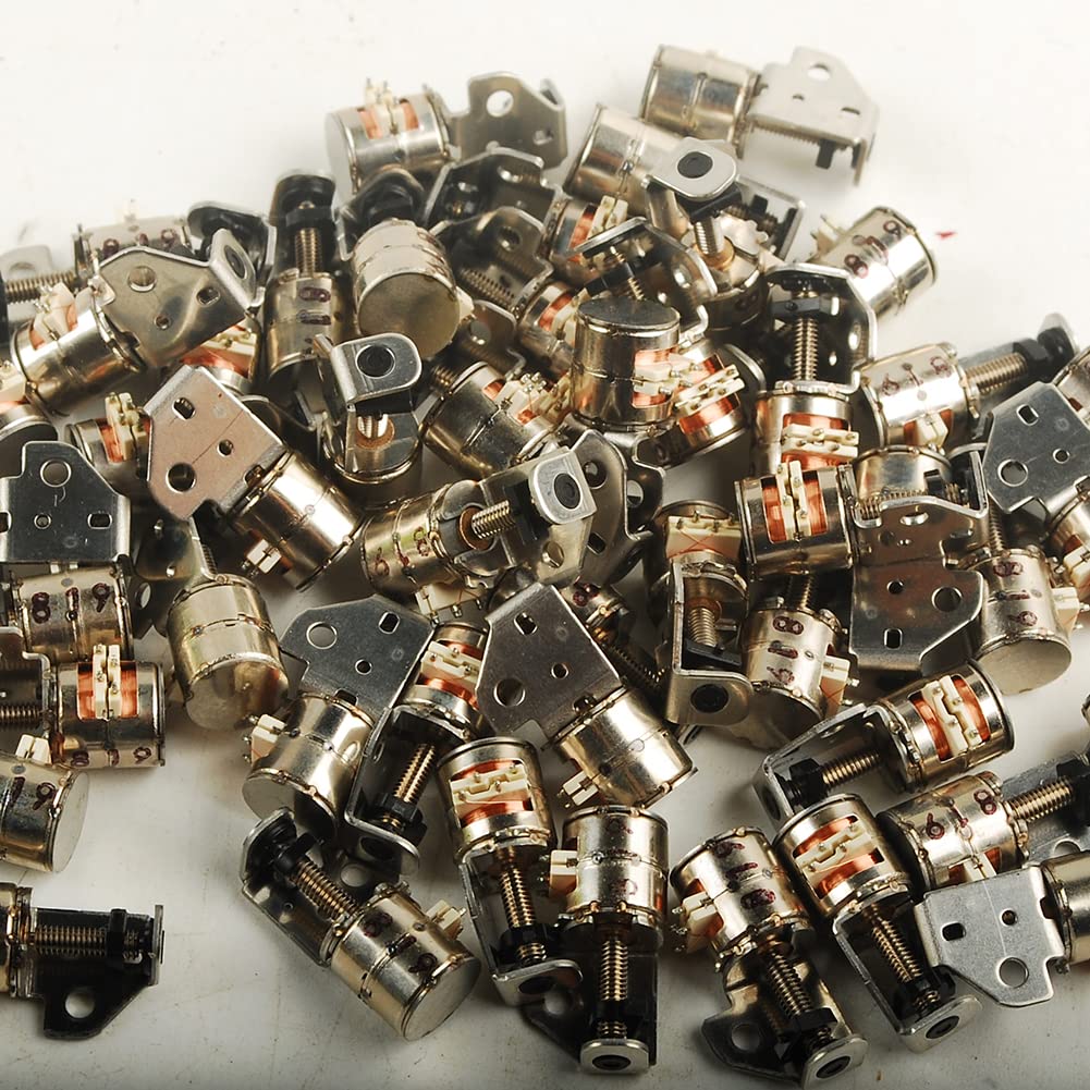 50pcs 3-5V DC 2 Fase 4 Dia 0.236 in DC Motor paso a paso Micro Motor paso a paso para productos digitales Tamaño de la cámara 0.236×0.551 in