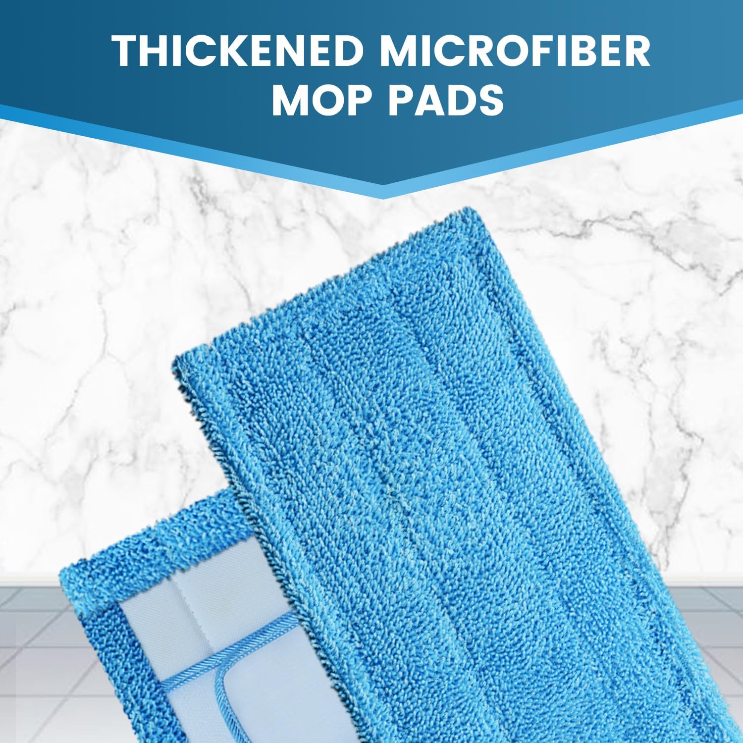 2 almohadillas de fregona reutilizables para barredora Swiffer y almohadillas de microfibra de repuesto para trapeador plano de 10 a 12 pulgadas