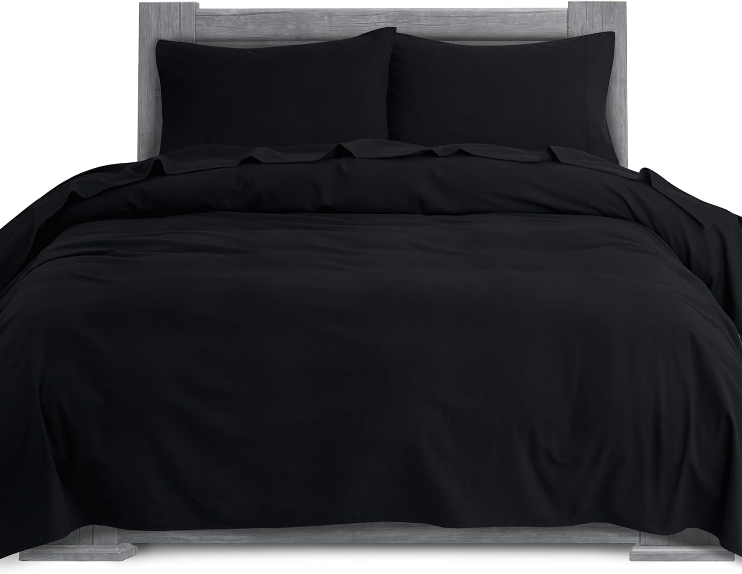 Elegant Comfort Juego de sábanas suaves de franela de 100% algodón turco, 4 piezas, calidad premium, sábana bajera con bolsillo profundo, ultra