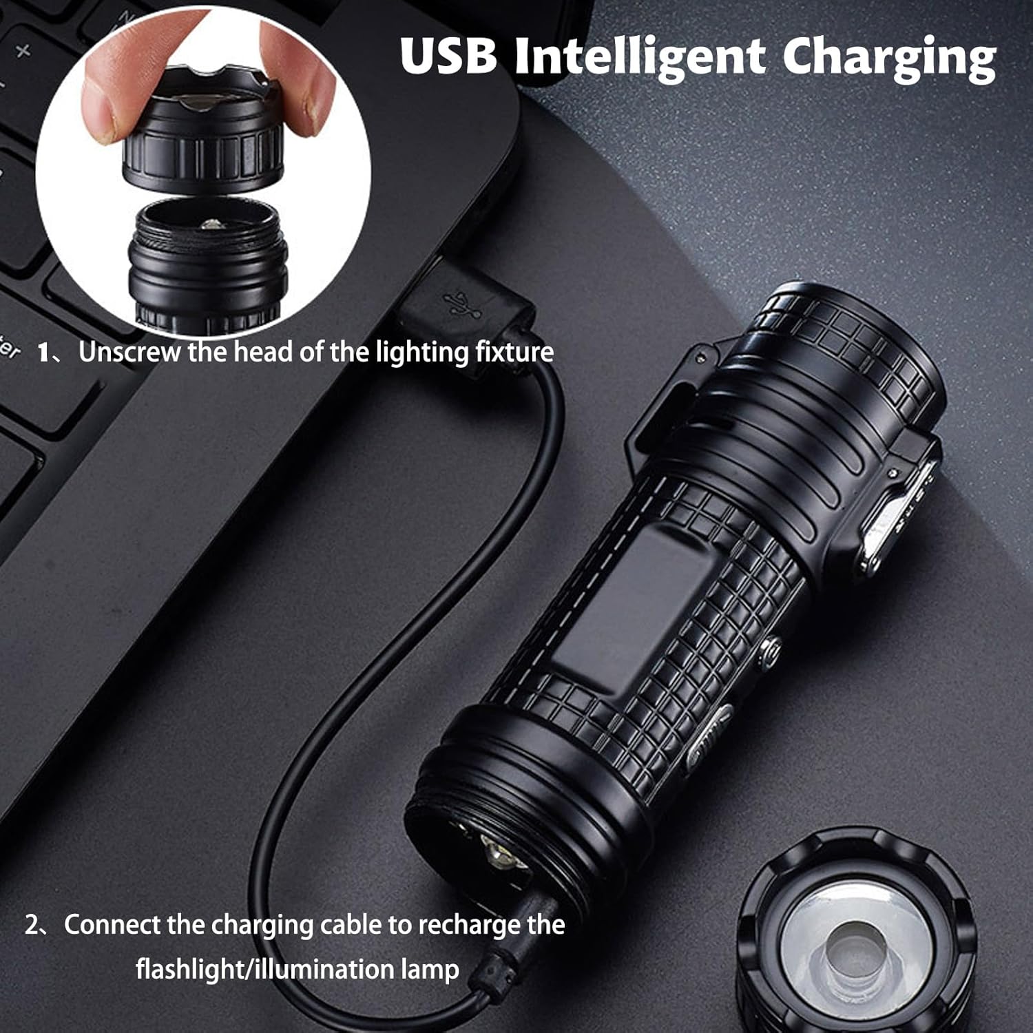 Encendedor electrónico, encendedor de llama de chorro, encendedor recargable por USB, iluminación LED 4 en 1, encendedor de butano de doble arco a