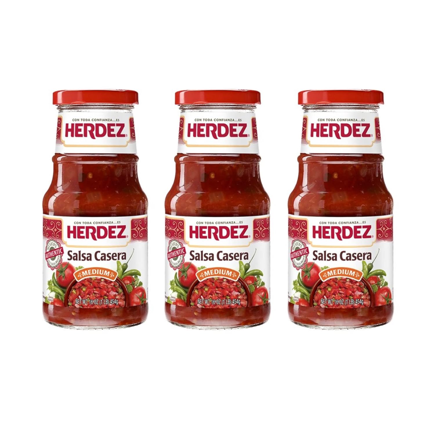 Qualitatt – Salsa Casera mediana de 15.7 onzas, paquete de 3