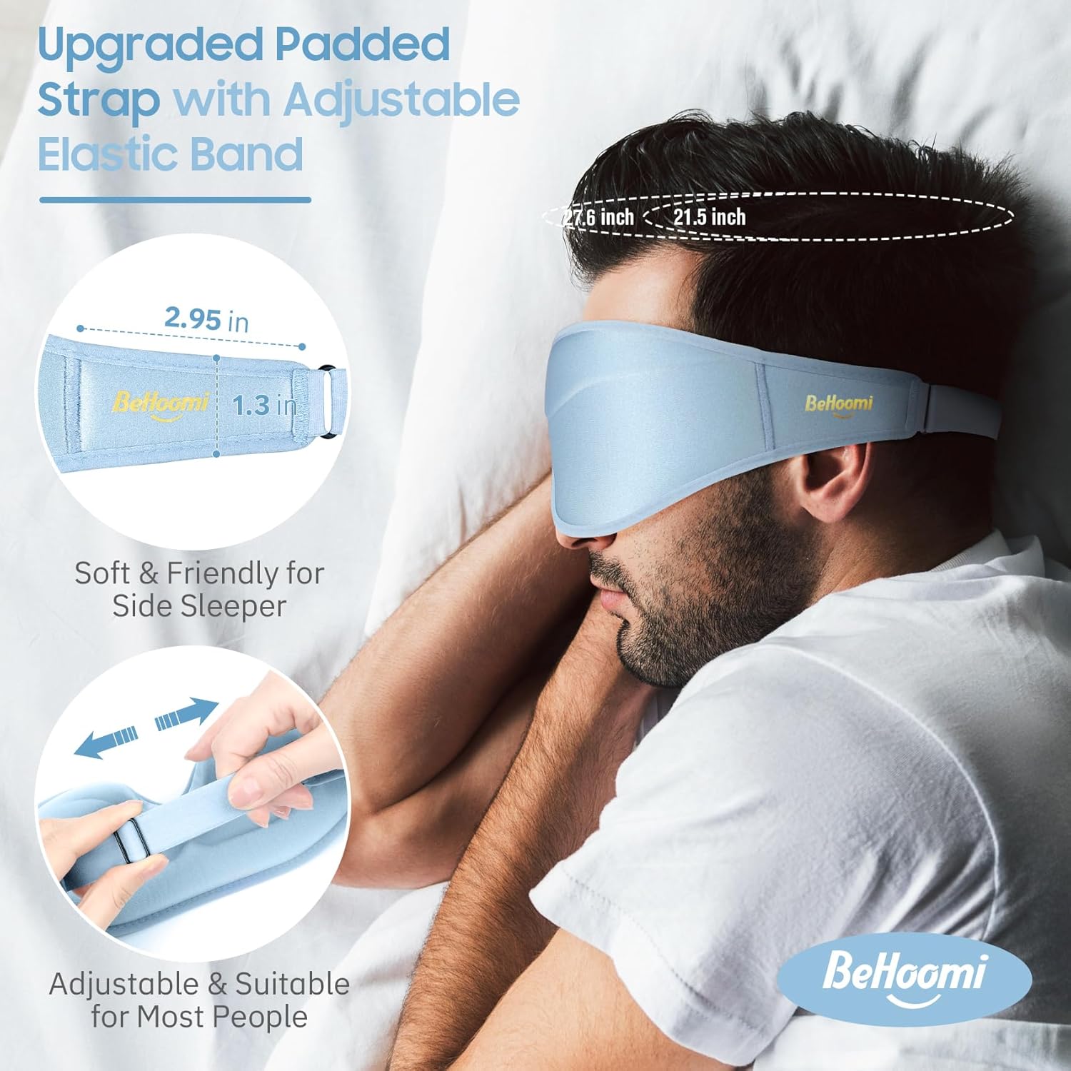 Máscara para dormir, antifaz de alta calidad para dormir, oscurecimiento total, comodidad suave superior, máscara de dormir de diseño ergonómico 3D