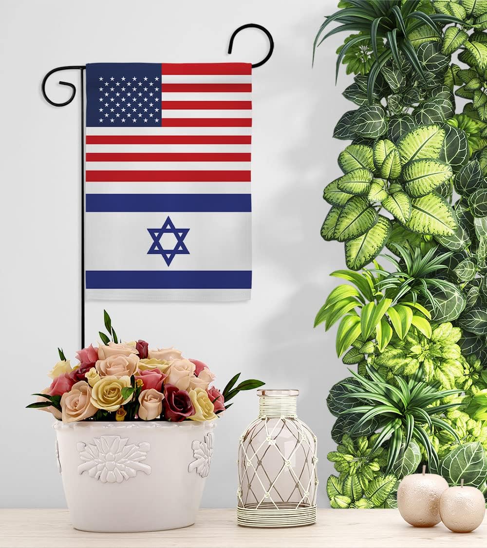 Bandera de Israel de Estados Unidos Bandera de Amistad Israelí Decoración del Hogar Banner Interior Patio Letreros Habitación Exterior Casa Colgante
