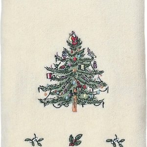 Spode – Hand Towel, Soft & Absorbent Cotton, Holiday Bathroom Decor Christmas Tree Collection Spode – Hand Towel, Soft & Absorbent Cotton, Holiday Bathroom Decor Christmas Tree Collection