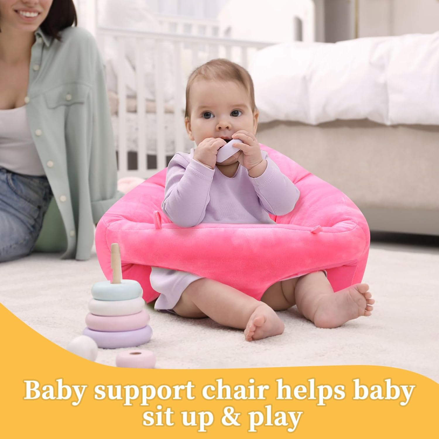 KAKIBLIN Silla de asiento de apoyo para bebé, sillas de bebé para sentarse, aprender a sentarse, silla para mantenerse sentado, postura para bebé,