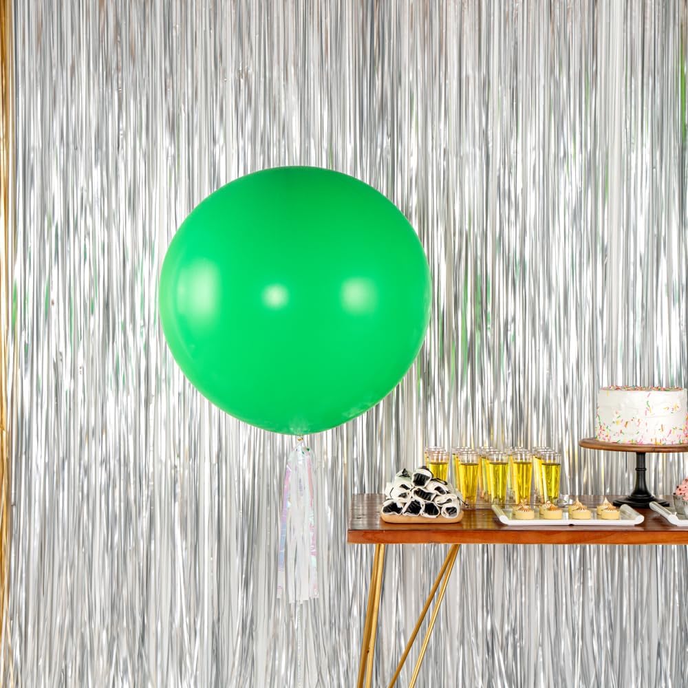 Balloonify – Globos gigantes de 36 pulgadas, 10 globos gruesos, látex fuerte, relleno de helio o aire, globos redondos gigantes verdes, decoraciones