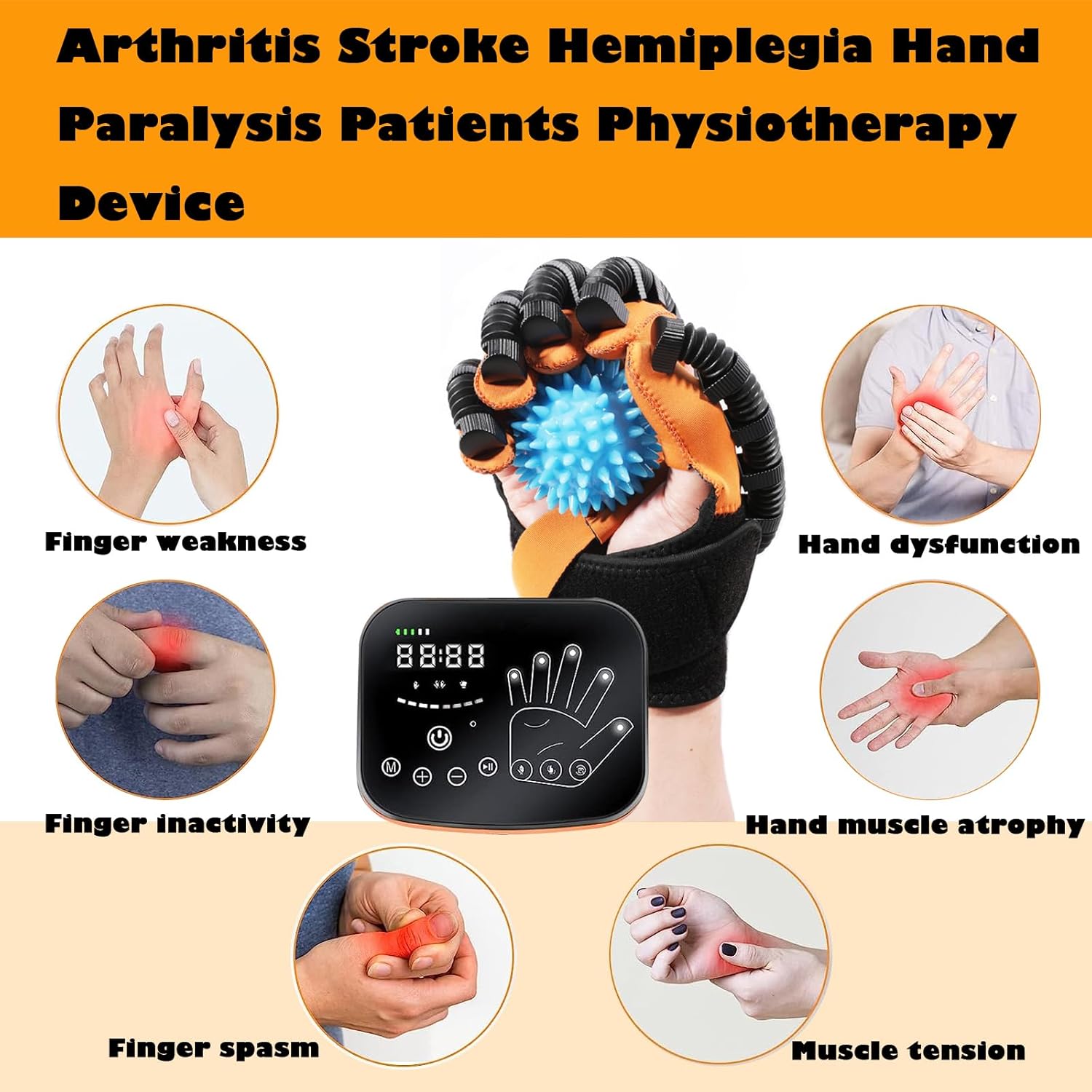 Guantes de robot de rehabilitación de manos, equipo de terapia de manos, Artritis Stroke Hemiplejia Equipo de terapia física de mano