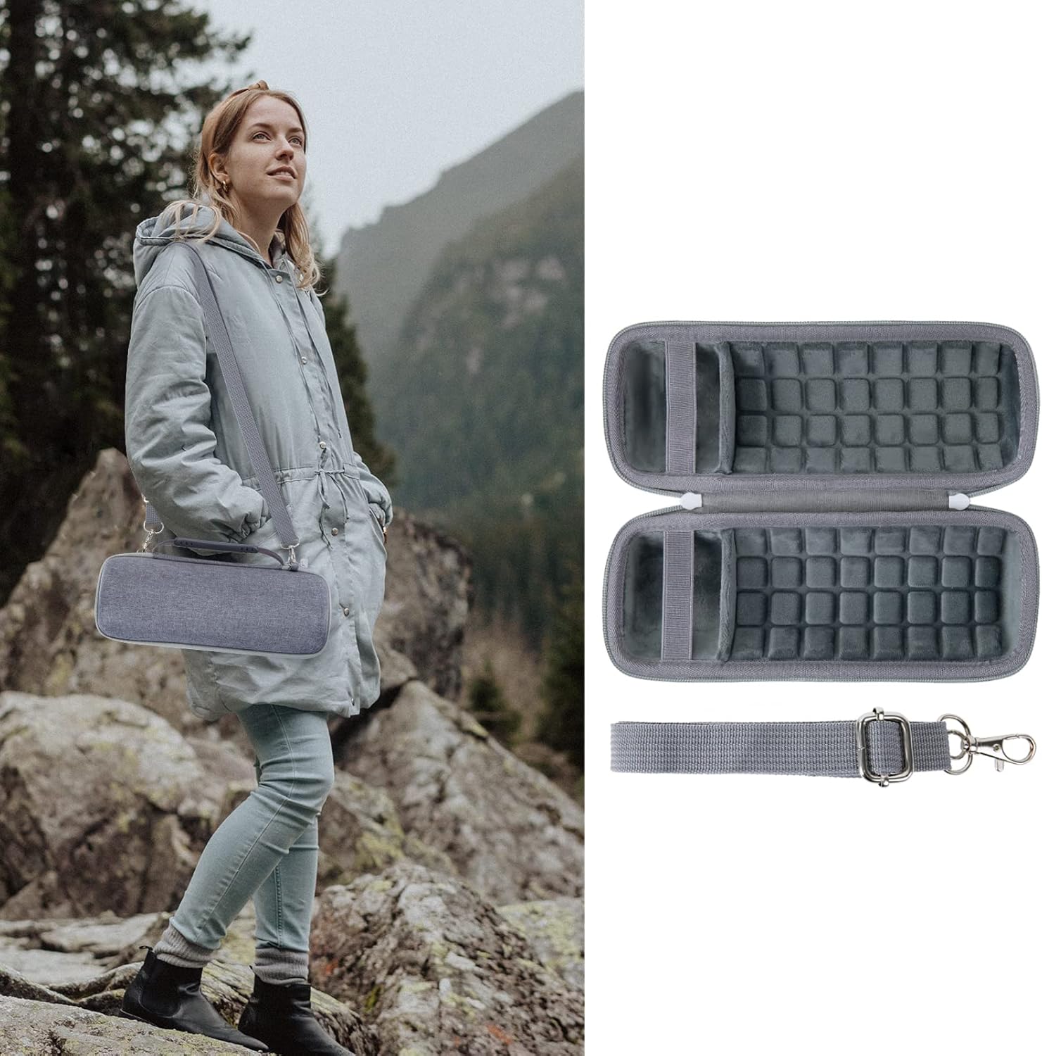 co2CREA Funda de viaje rígida de repuesto para altavoz Bluetooth portátil impermeable JBL Flip 6 FLIP 5 (estuche gris)