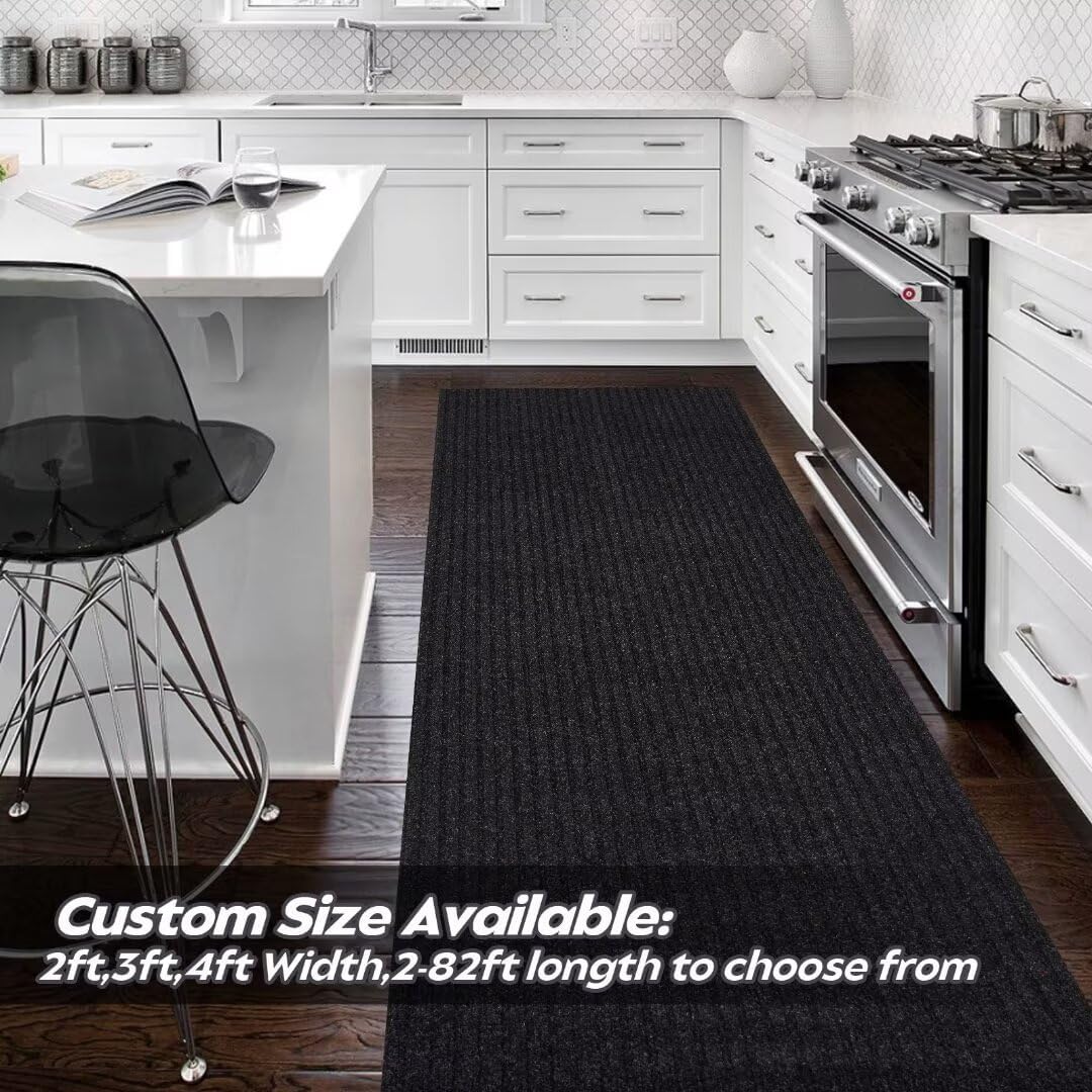 Alfombra de pasillo de 2 x 5 pies para interiores y exteriores, alfombras de área con respaldo de goma antideslizante para pasillo, cocina, entrada,