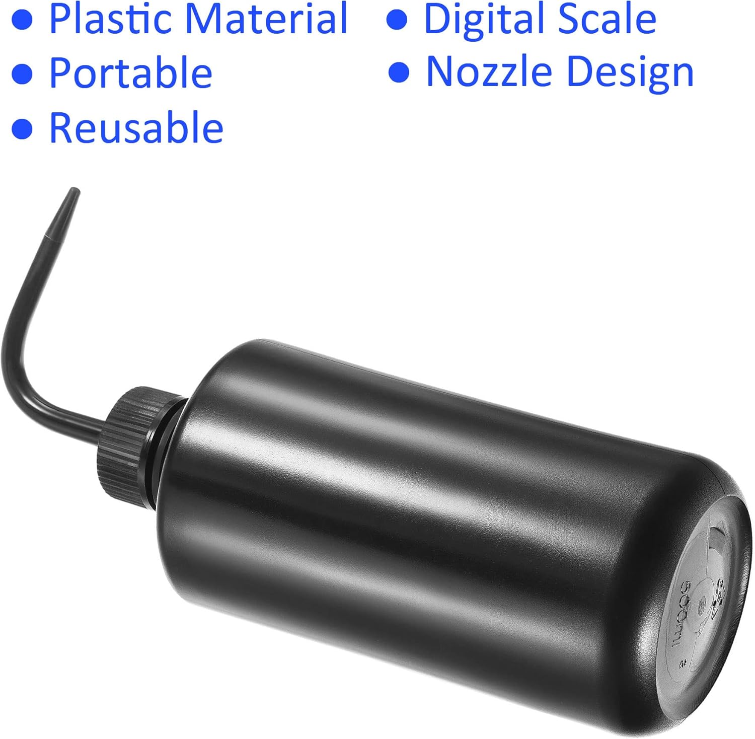 Paquete de 2 botellas exprimibles, botellas de lavado de riego de plantas, punta doblada, para interiorexteriorjardín (16.9 fl oz, negro)