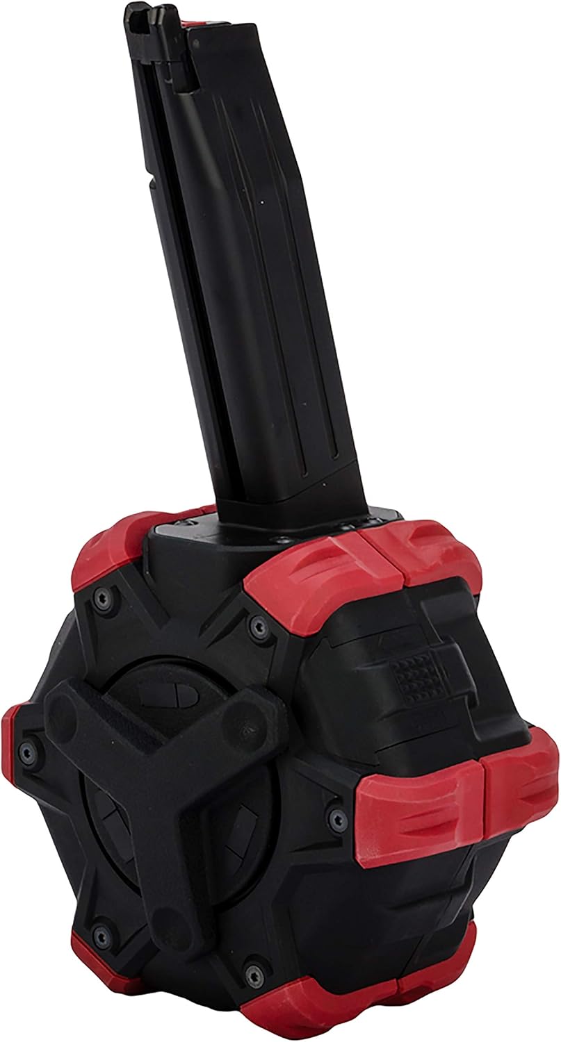 Evike Cargador de tambor de Airsoft adaptativo personalizado AW para pistolas y rifles GBB Airsoft (Tipo TM Hi-Capa)