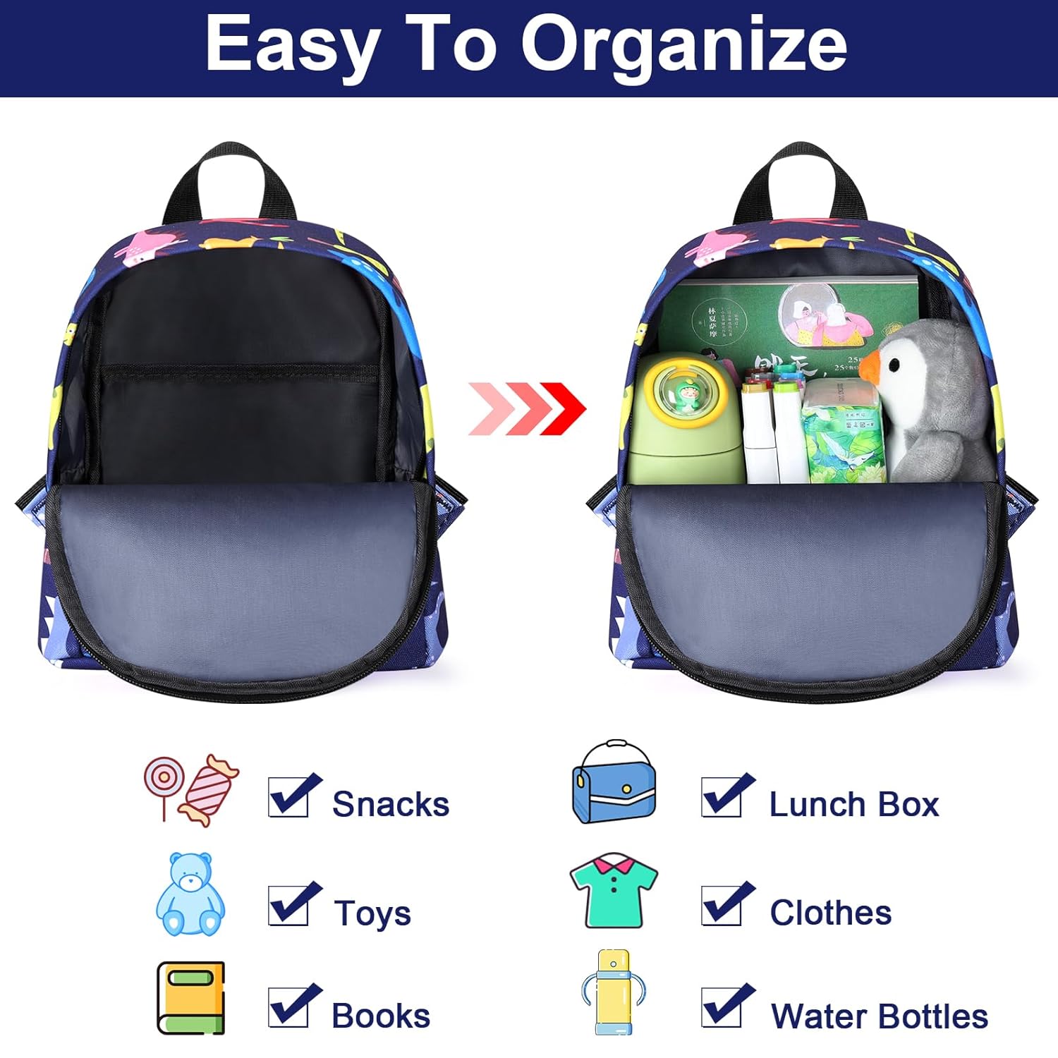 Accmor Arnés de mochila para niños pequeños, lindas mochilas de dinosaurio para bebé con eslabón de muñeca antipérdida, adorable correa de arnés