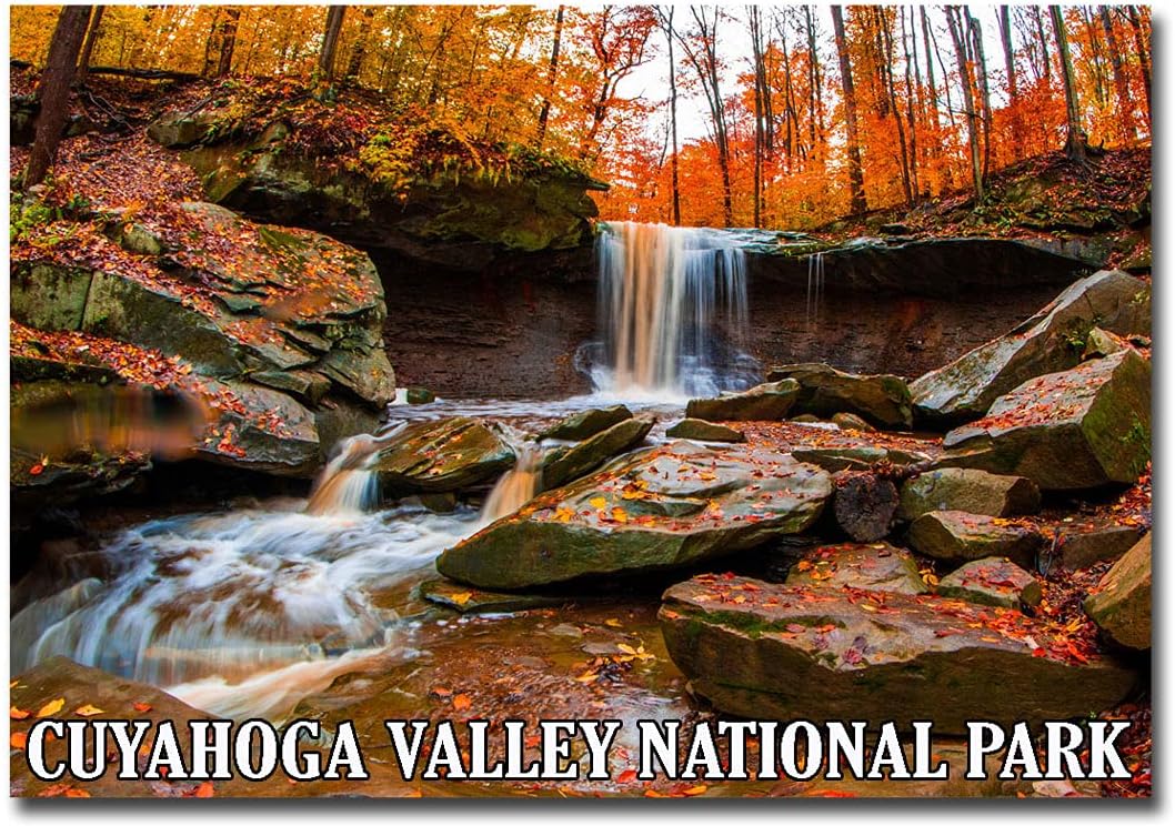 Imán de nevera con cascada en el Parque Nacional del Valle de Cuyahoga, Ohio, tamaño 2.5 x 3.5 pulgadas, p0414