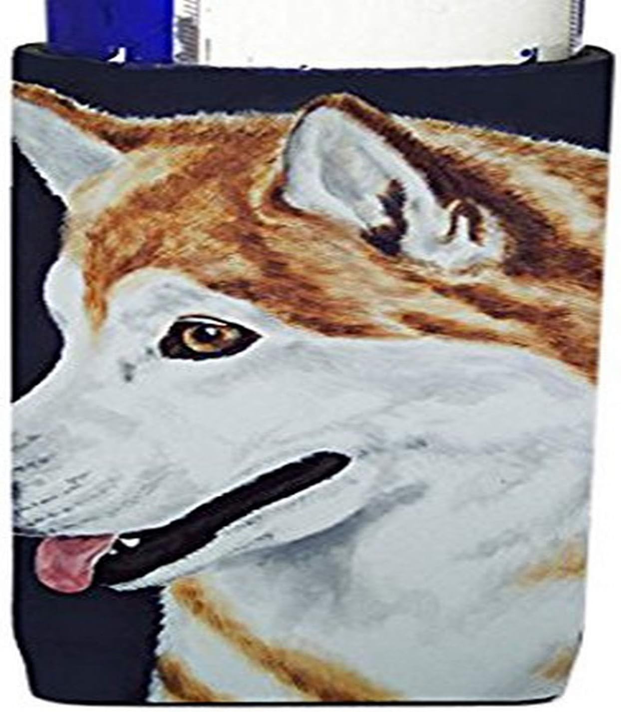 Caroline’s Treasures AMB1043MUK Husky Siberiano Ultra Hugger para latas delgadas para latas delgadas, funda para enfriar, lavable a máquina, funda
