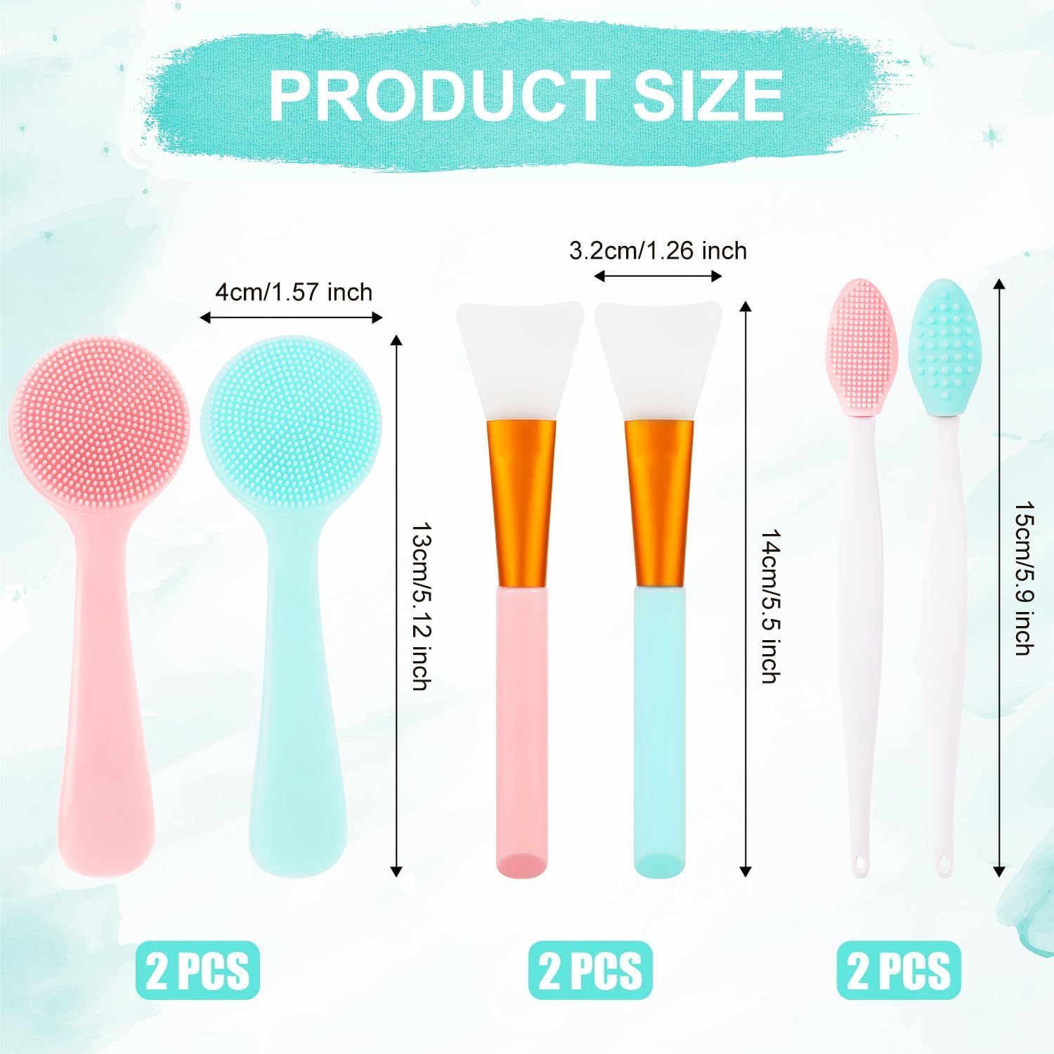 6 piezas de herramienta exfoliante para el cuidado de la piel, cepillo exfoliante de silicona para la cara, cepillo exfoliante facial para todo tipo