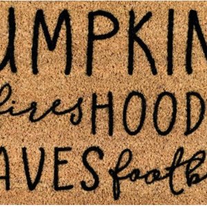 Tapete de otoño para puerta delantera, calabazas, hogueras, hojas, tapete de fútbol, decoración de Halloween, tapete de puerta de fútbol, hojas de Tapete de otoño para puerta delantera, calabazas, hogueras, hojas, tapete de fútbol, decoración de Halloween, tapete de puerta de fútbol, hojas de