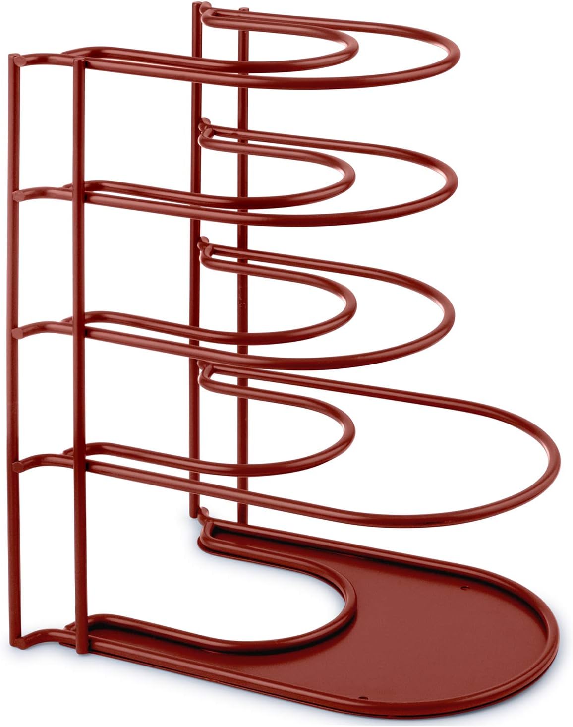 Cuisinel Organizador de sartenes para sartenes de hierro fundido, planchas y ollas, construcción de acero resistente, soporta hasta 50 libras, color