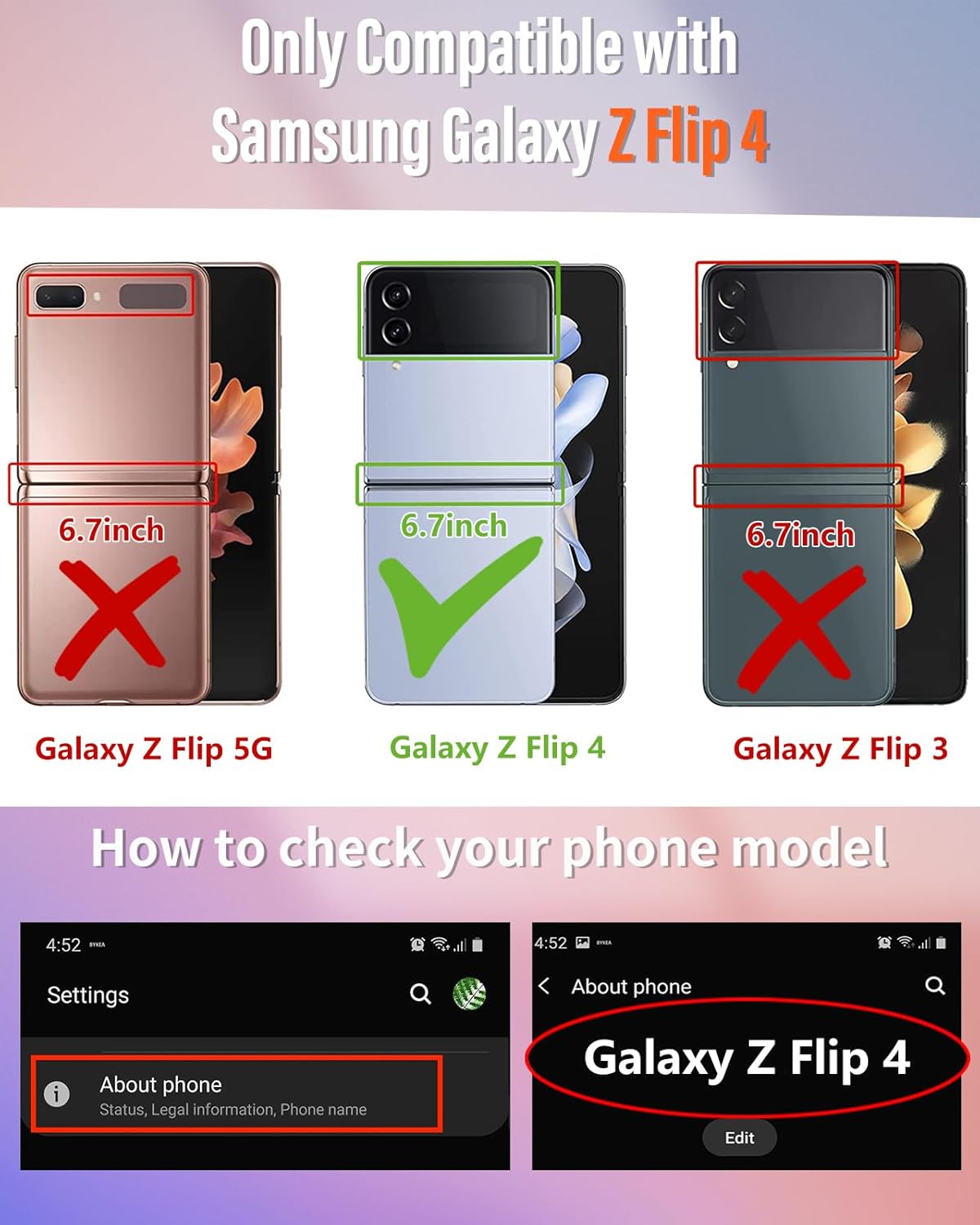 Toycamp Funda para Samsung Galaxy Z Flip 4 con soporte para anillo, bonita y divertida funda de diseño de estrellas de sol y luna de bruja, a prueba