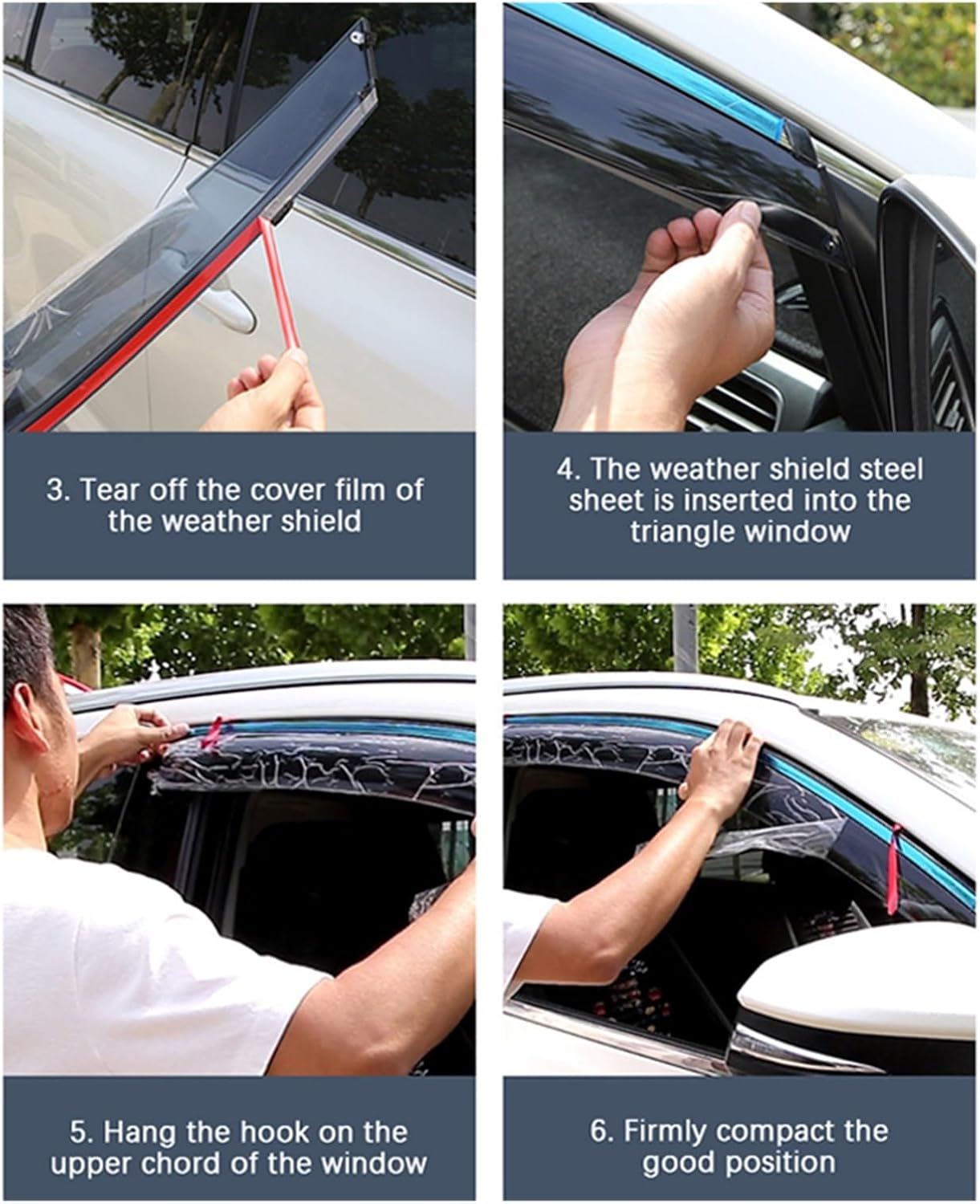 Deflectores compatibles con Mazda2 Mazda 2 Demio 2013 2014 2015-2023 2022 2021 DJ DL, accesorios para ventana lateral de coche, protectores de cejas