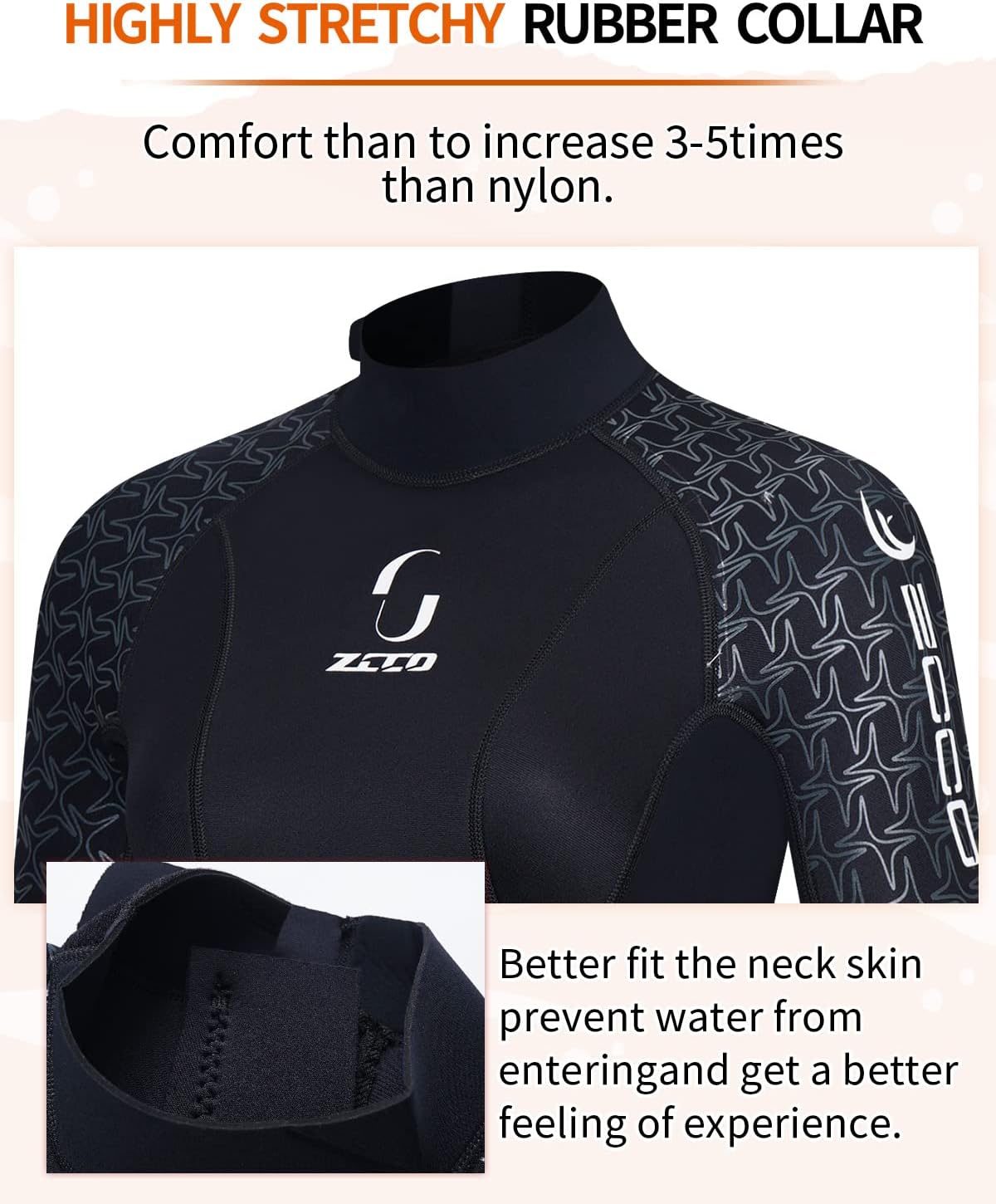 Traje de neopreno corto para hombre de 0.118 pulgadas para mujer, traje de buceo con cremallera trasera, piel de buceo, canoa, pesca submarina,