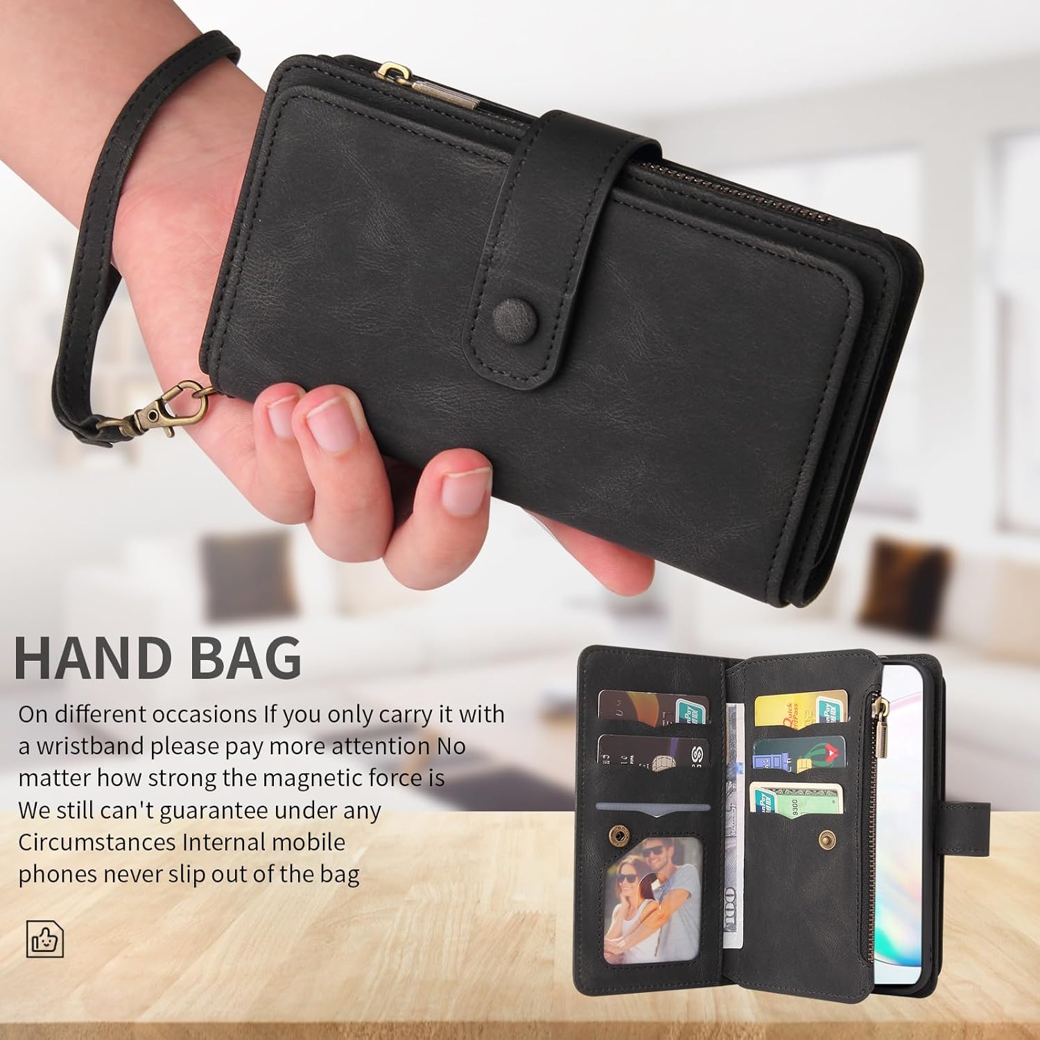 Asuwish Funda de teléfono para Samsung Galaxy Note 10 5G con protector de pantalla de vidrio templado y correa para la muñeca, soporte para tarjeta