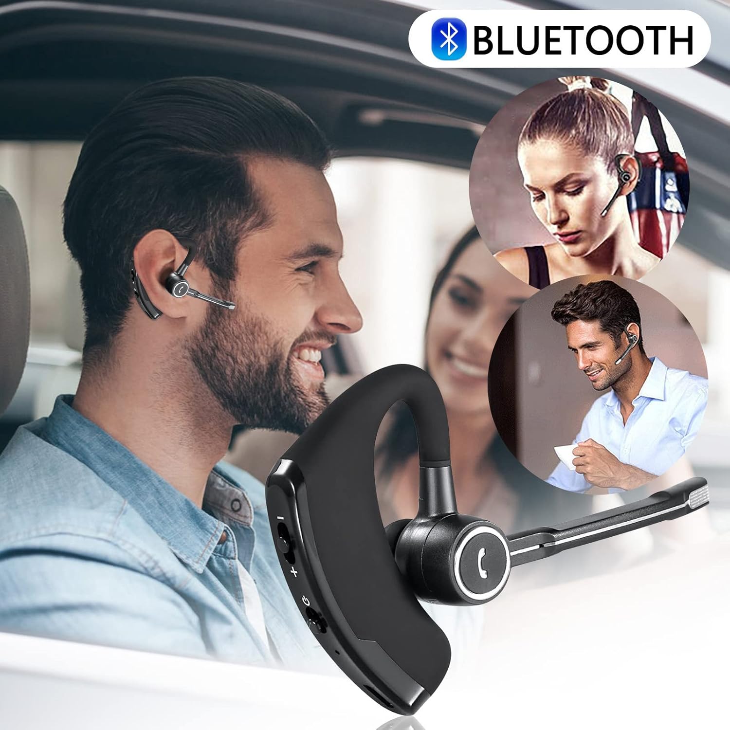 Auriculares inalámbricos Bluetooth V8S Auriculares Bluetooth Modelo de negocios gira 180 grados izquierda y derecha conducción deportes