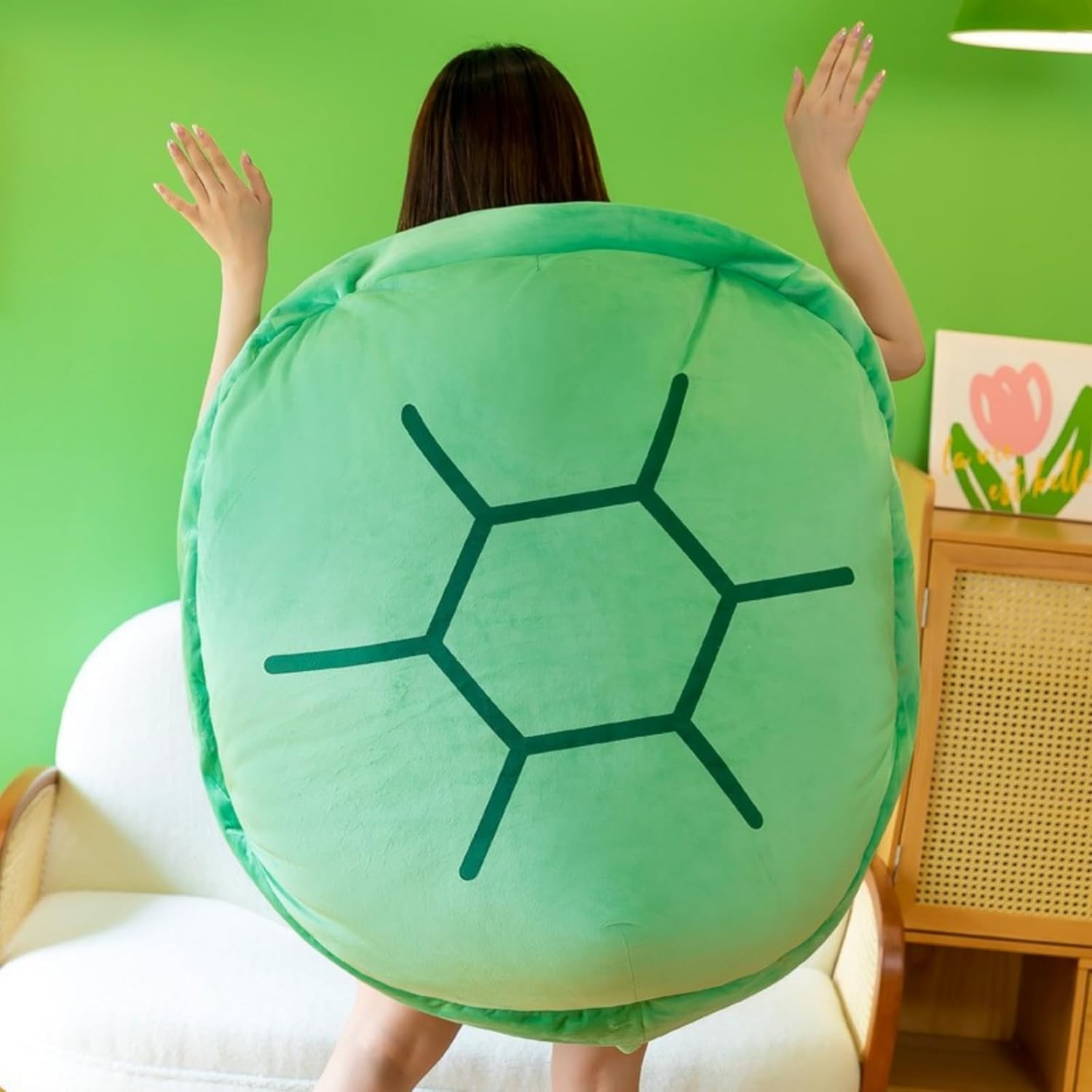 UIJKMN Almohada de concha de tortuga, almohada de concha de tortuga para adultos, almohada de ansiedad de tortuga, almohada de concha de tortuga
