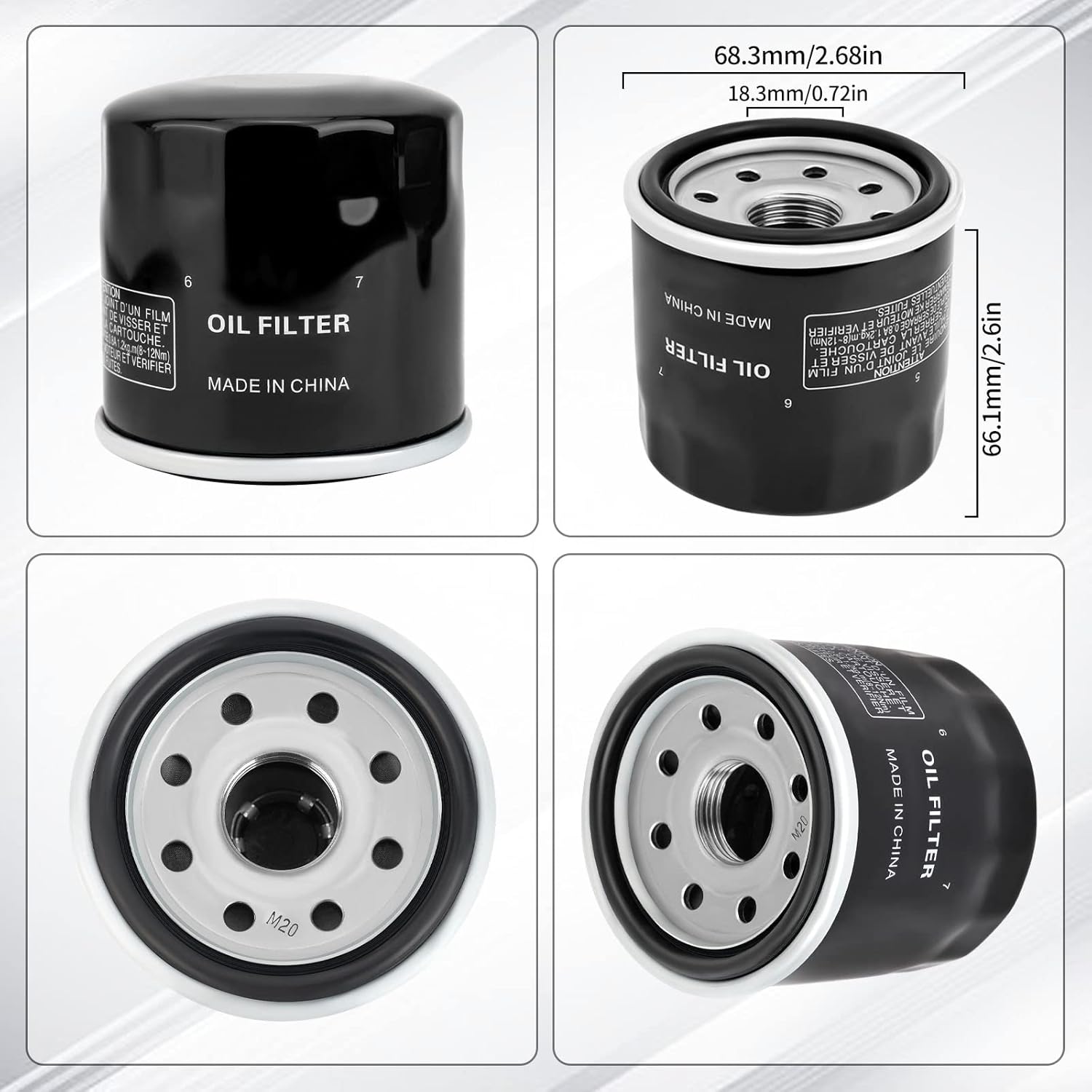 XuLong Filtro de aceite 5GH-13440-61-00 5GH-13440-71-00 compatible con YAMAHA YFM350 YFM660 GRIZZLY AUTO 2X4 4X4 346 350 660 YFM350X YFM700F YFM550F