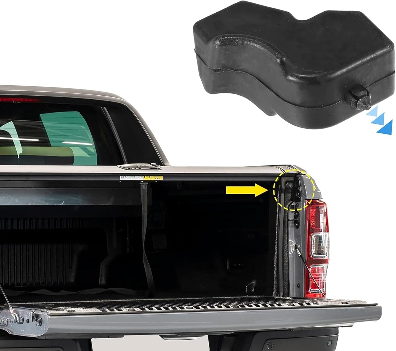 2 unids negro portón trasero superior goma parachoques buje LH RH para 2017 2018 2019 2020 2021 2022 Ford F250 F350 F450 Super Duty