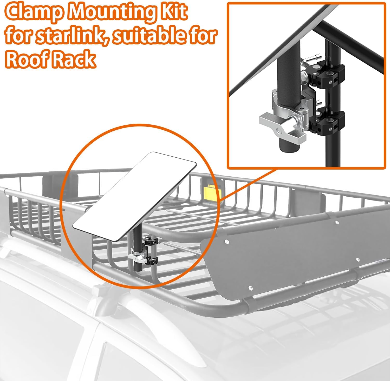 Starlink – Soporte para escaleratubo para RV, soporte de barra Starlink, montaje en poste Starlink, montaje de riel de techo Starlink para