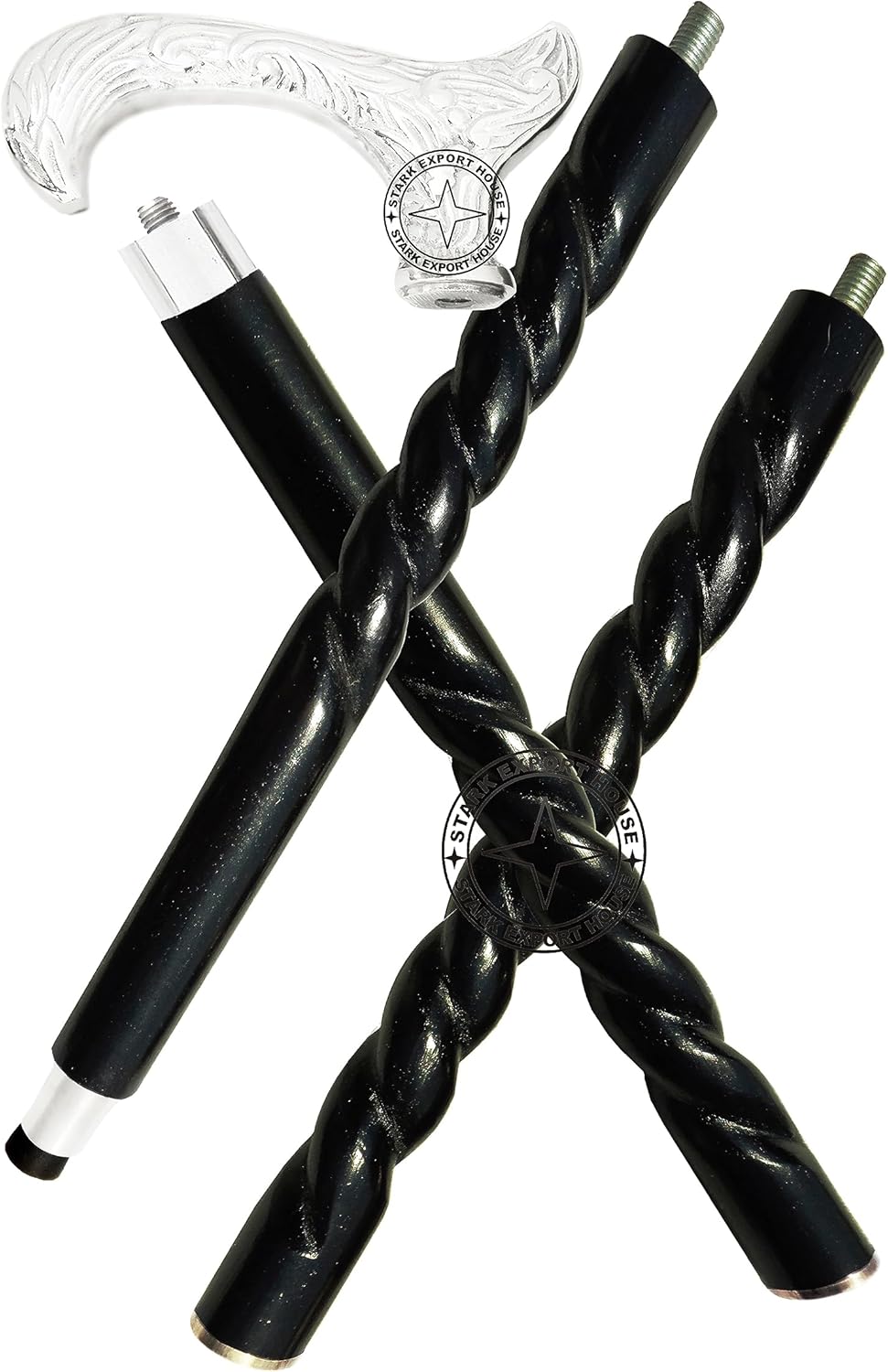 Bastón náutico de plata de níquel para hombres y mujeres, bastones y madera con mango de 37 pulgadas, palo de palisandro de madera natural, mejor