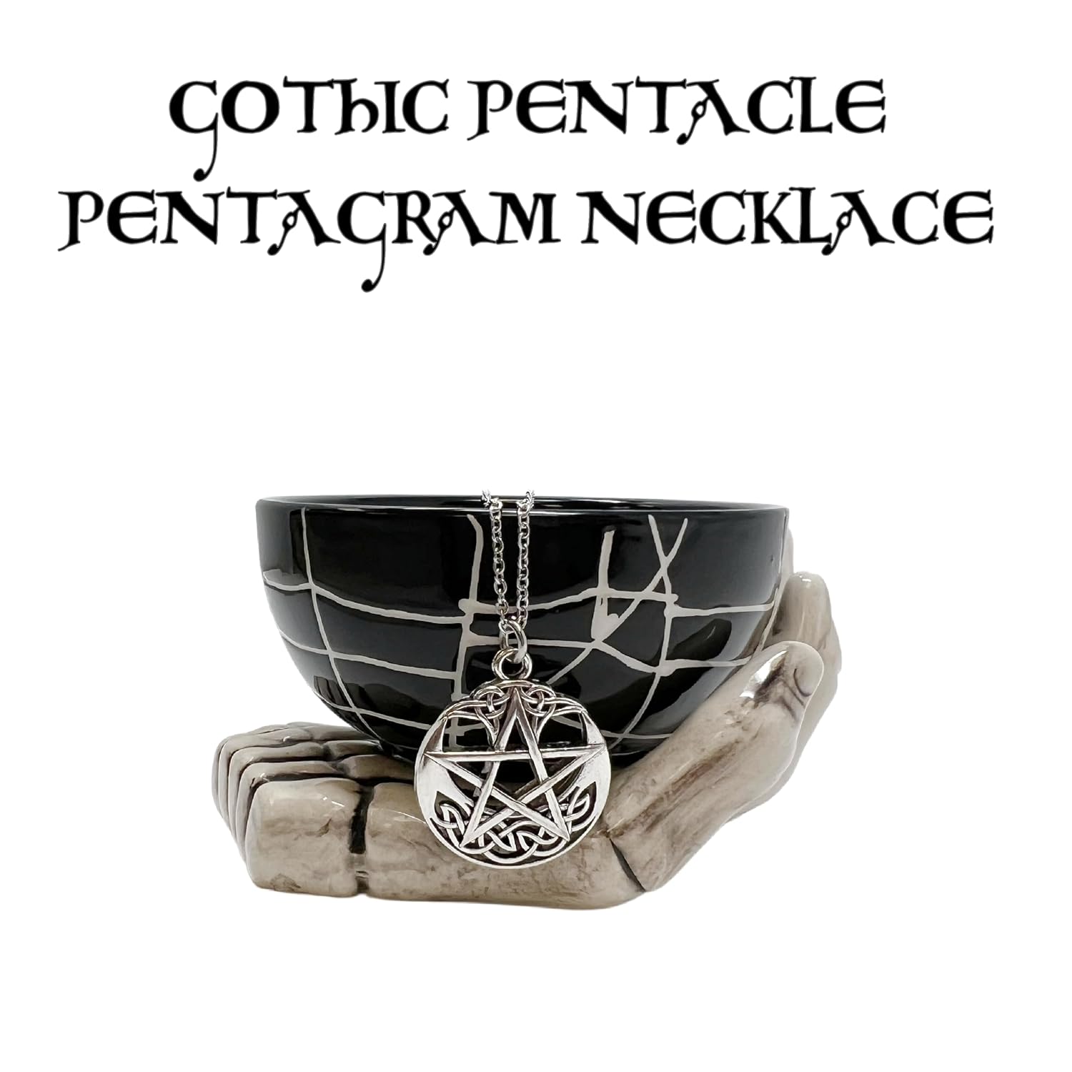 Celtic Protection Star Necklace Magic Healing Wicca Pagan Witch Amulet Pentagram Silver Pentacle Jewelry Charm for Women