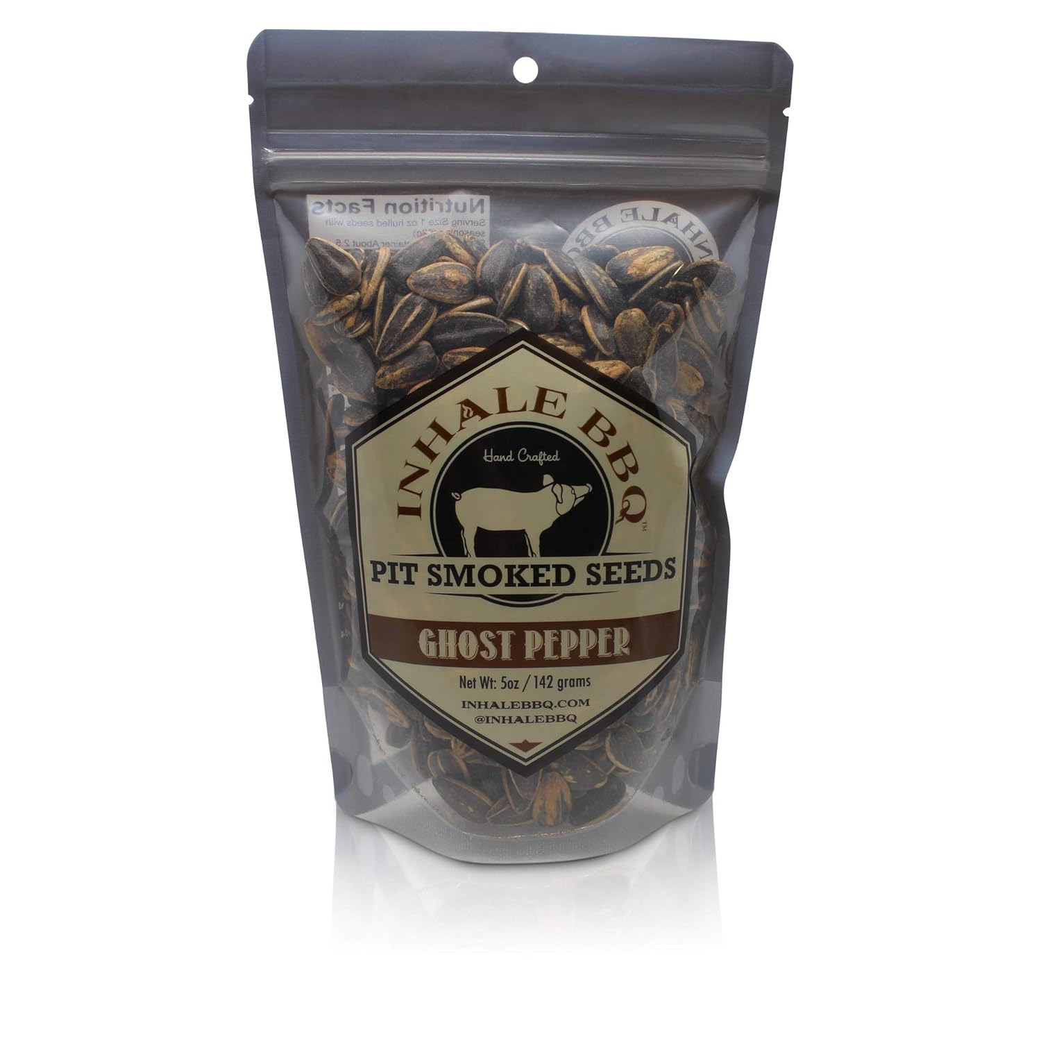 INHALE BBQ – Semillas de girasol de pimiento fantasma ahumado (2 paquetes)