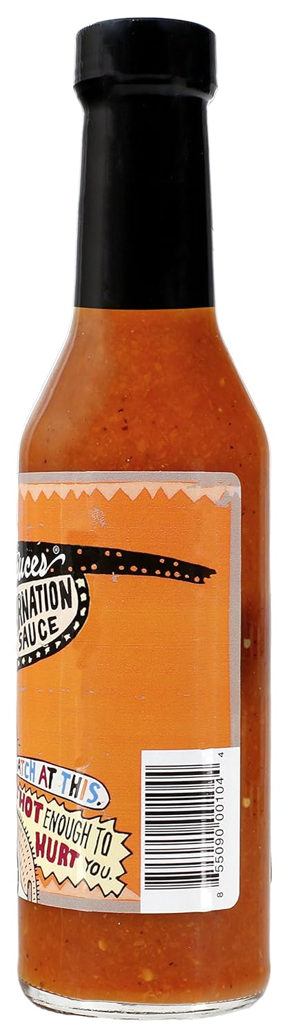 Torchbearer Tarnation Sauce, 5 Fl Oz, Nivel de calor 5 – XX Salsa picante habanero ahumada – Todo natural, sin extractos, hecho en USA