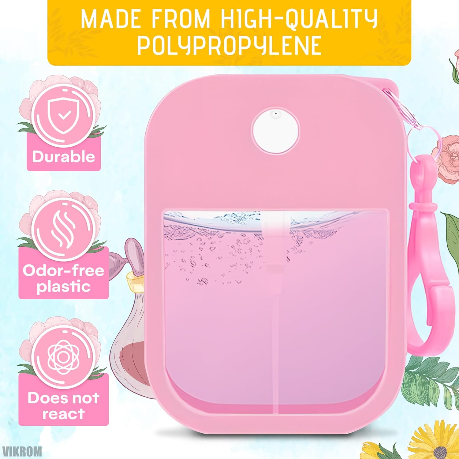 6 botellas de perfume recargables de viaje de 1.3 fl oz  Botellas de viaje recargables para mujer para artículos de aseo personal  Botella de spray