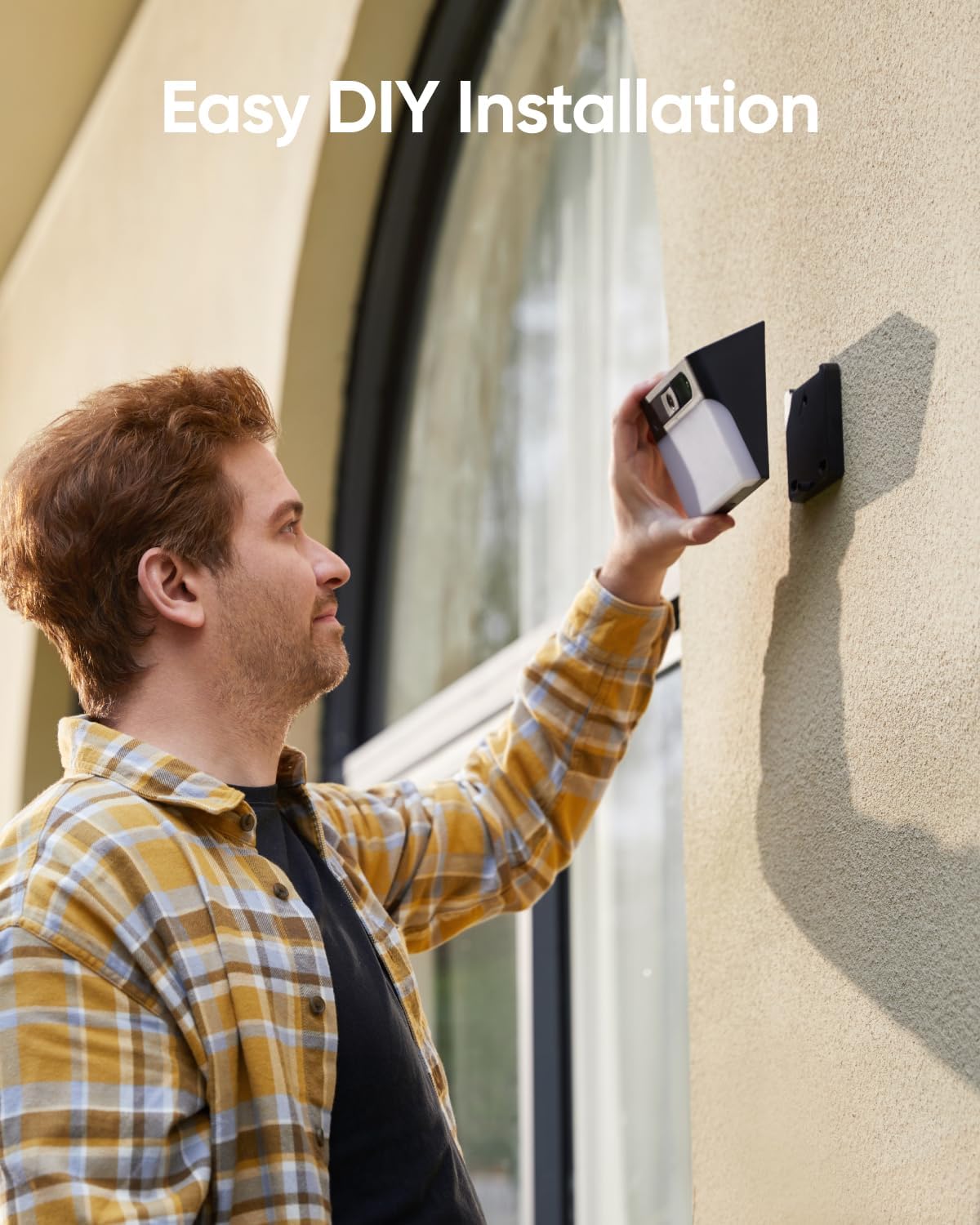 eufy Security Luz solar de pared Cam S120, cámara de seguridad solar, cámara inalámbrica para exteriores, cámara 2K, alimentación eterna, luz