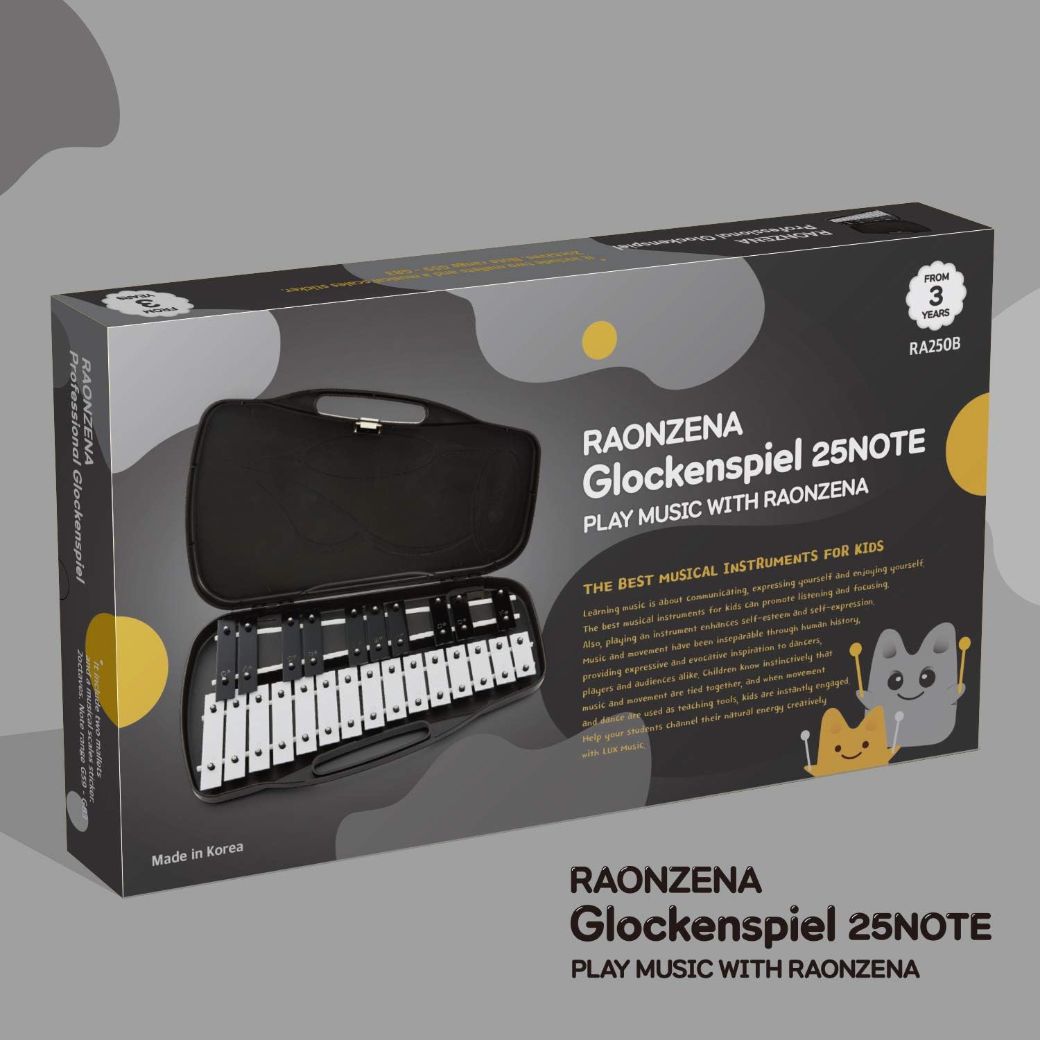 Xilófono profesional 25note, Glockenspiel, xilófono para niños, xilófono para regalo, Glockenspiel que aprende los conceptos básicos de la música