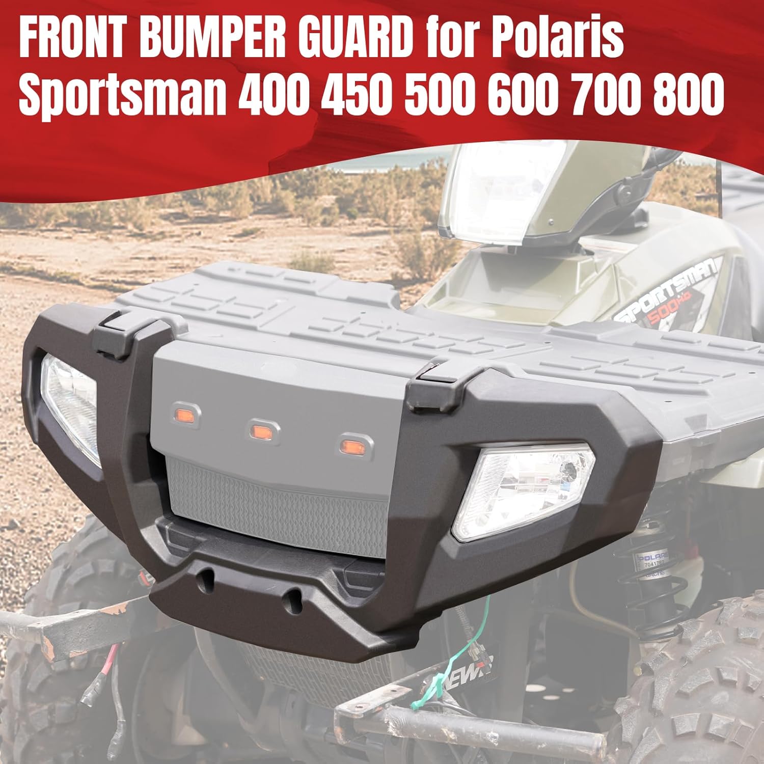 A & UTV PRO Protector de parachoques delantero y cubierta de servicio para Polaris Sportsman 500 700 800 2006-2010 Accesorios de tapa de