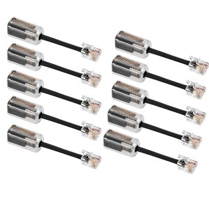 Uvital Desenredador de cable telefónico (paquete de 10), cable de teléfono antienredos de teléfono giratorio de 360 grados, cable giratorio de línea Uvital Desenredador de cable telefónico (paquete de 10), cable de teléfono antienredos de teléfono giratorio de 360 grados, cable giratorio de línea