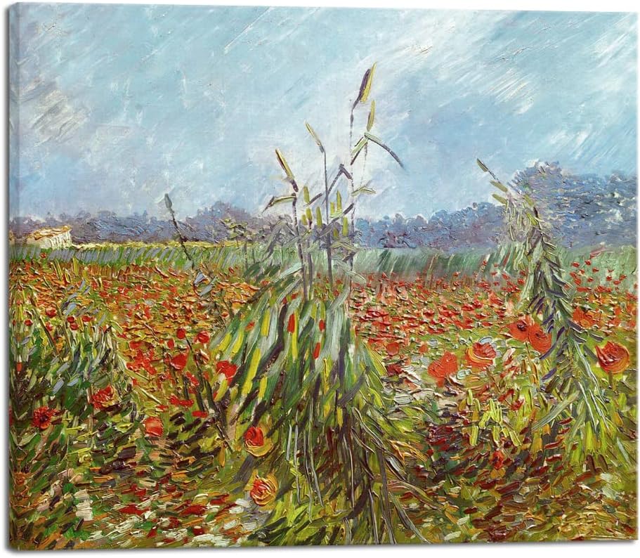 Wieco Art Impresiones en lienzo con orejas verdes de trigo por Vincent Van Gogh, impresionismo, lienzo para pared, pinturas famosas, obras de arte