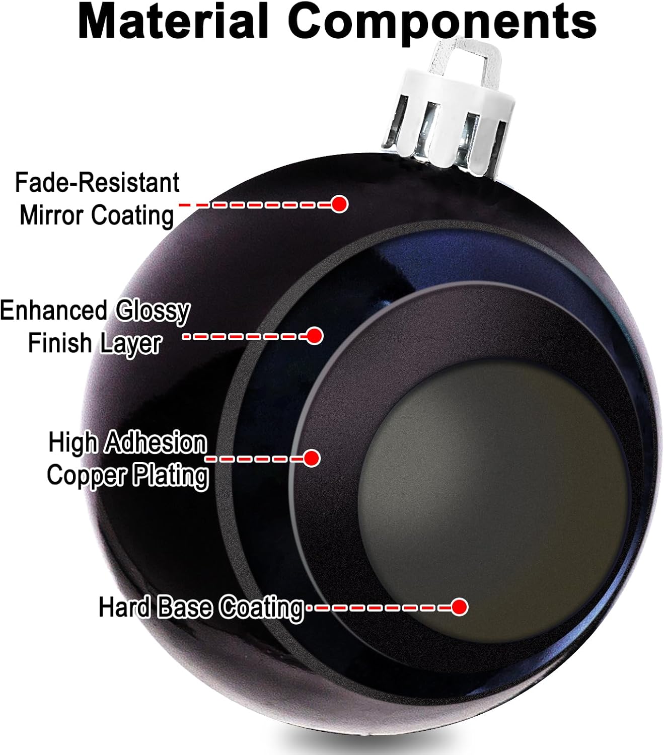 AMS – Bola de Navidad con miniadornos exquisitos, bolas coloridas, decoraciones colgante
