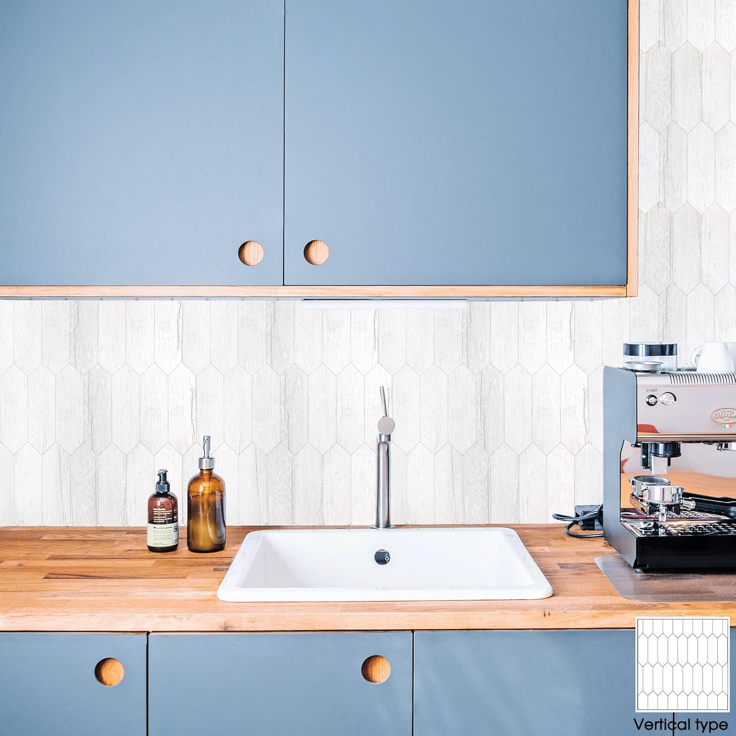 13 hojas de azulejos hexagonales para salpicaduras en muro para cocina, pegar en el muro para baño, lavandería y chimenea, azulejos de madera gris