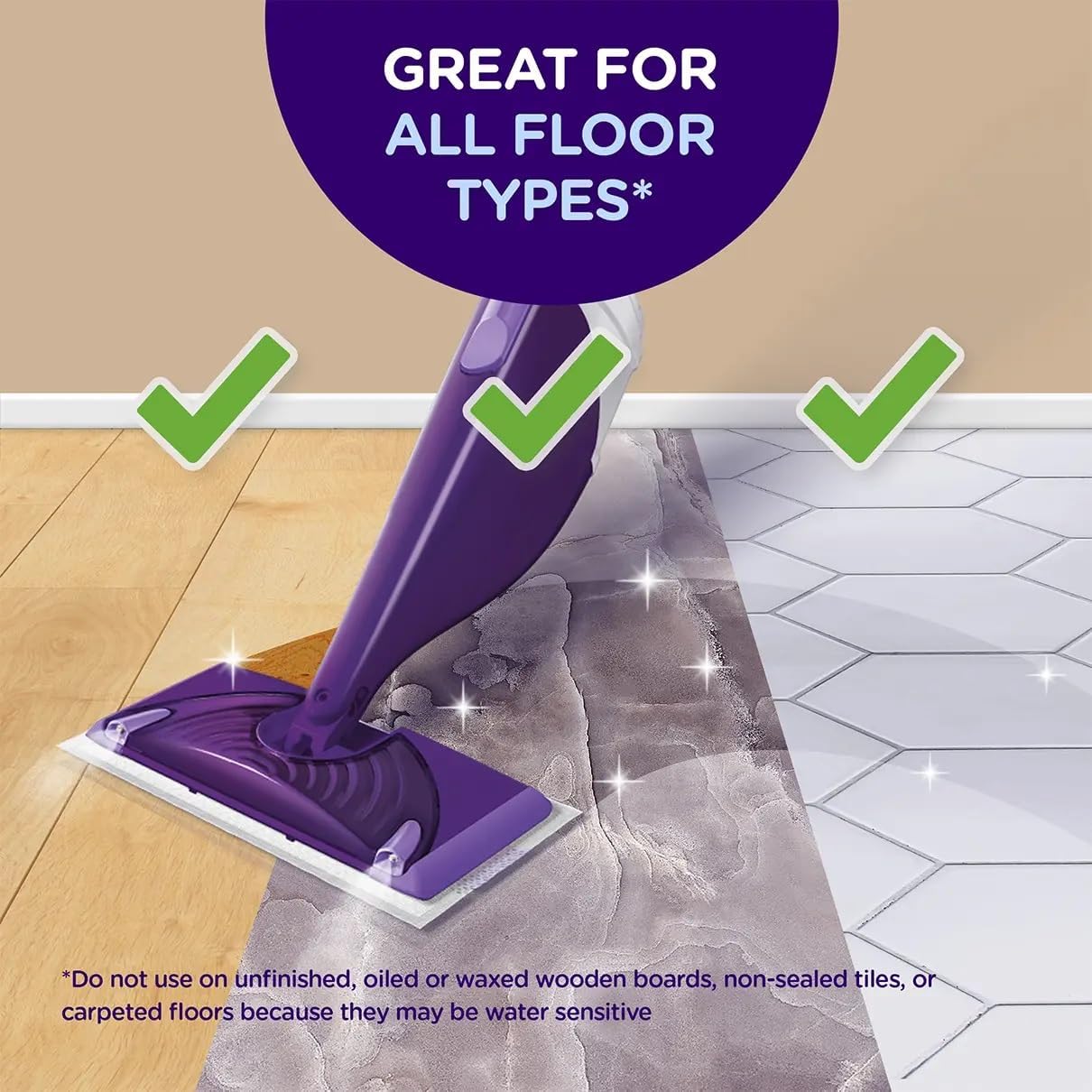 Swiffer WetJet – Solución limpiador multiusos para suelos y madera dura con repuesto Febreze, vainilla lavanda y aroma cómodo, 1.25 litros, paquete
