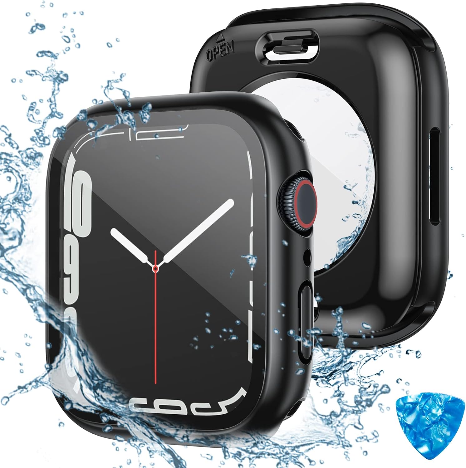 Tensea – Funda protectora de pantalla impermeable para Apple Watch (2 en 1) para Apple Watch Serie SE 6, 5, 4, accesorios de 40 mm, iWatch protector