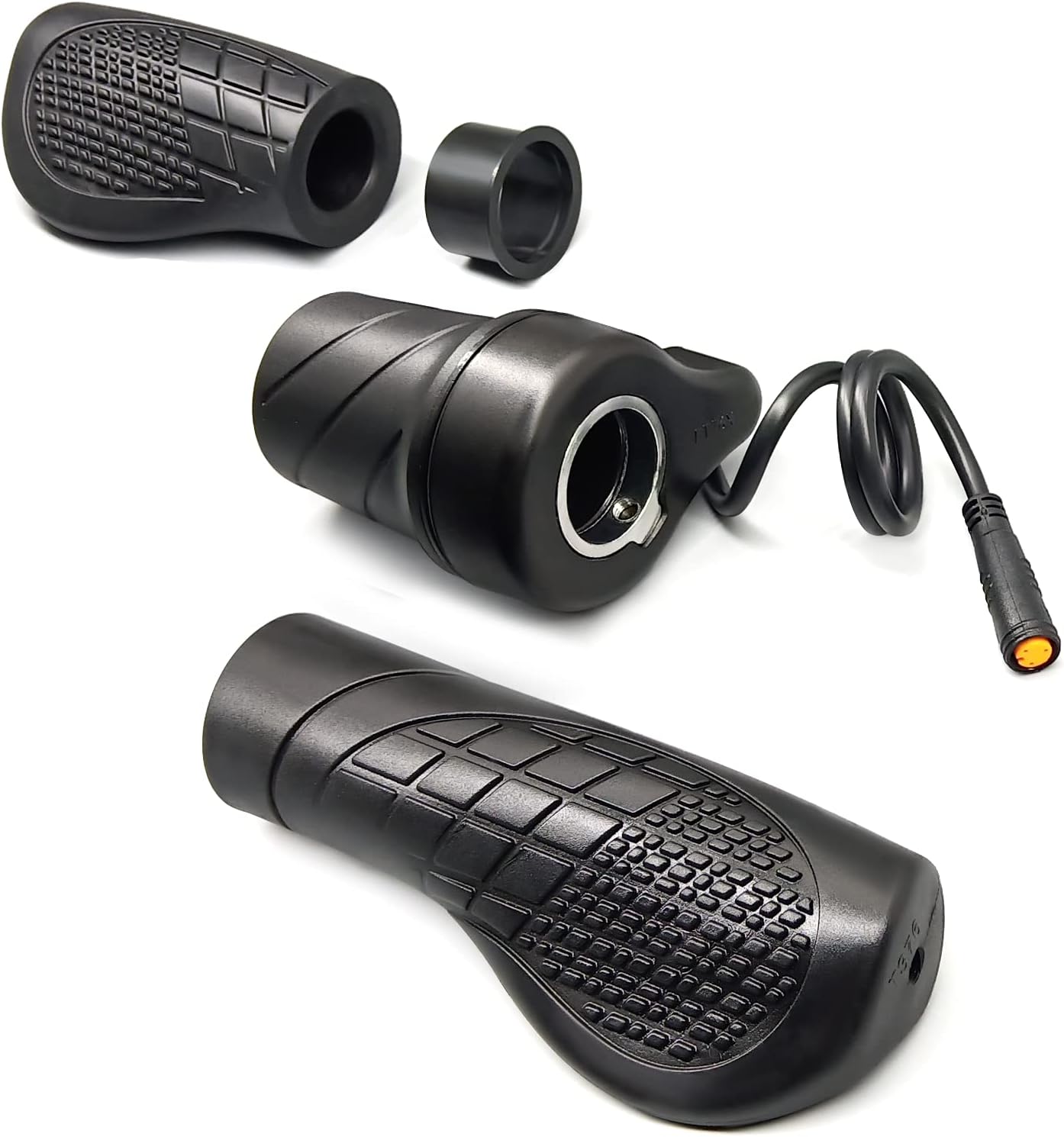MUSELK Bicicleta eléctrica 20X Full Half Twist Acelerador Mango derecho Acelerador 3PIN Conector hembra para BBS01 BBS02 BBSHD Mid Motor Acelerador