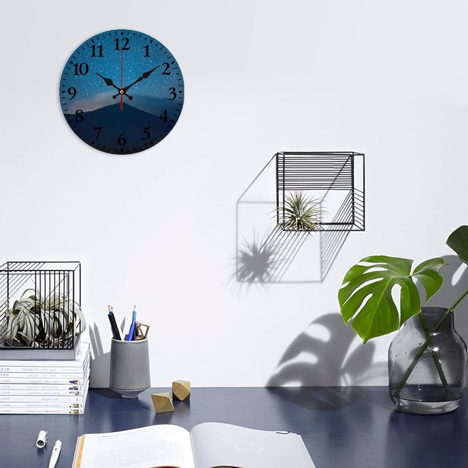 FGHJ Reloj de pared personalizado, diseño de tu propia foto, texto, logotipo, silencioso, sin tictac, reloj digital con foto para dormitorio, sala