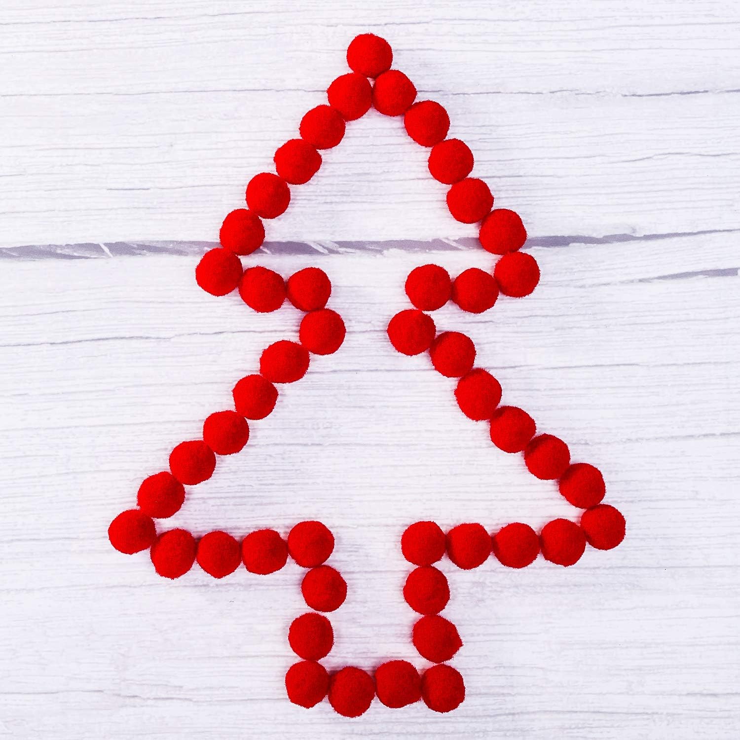 Boao 200 pompones rojos para Halloween, esponjosos, para manualidades, renos, para Navidad, manualidades (0.8 pulgadas)